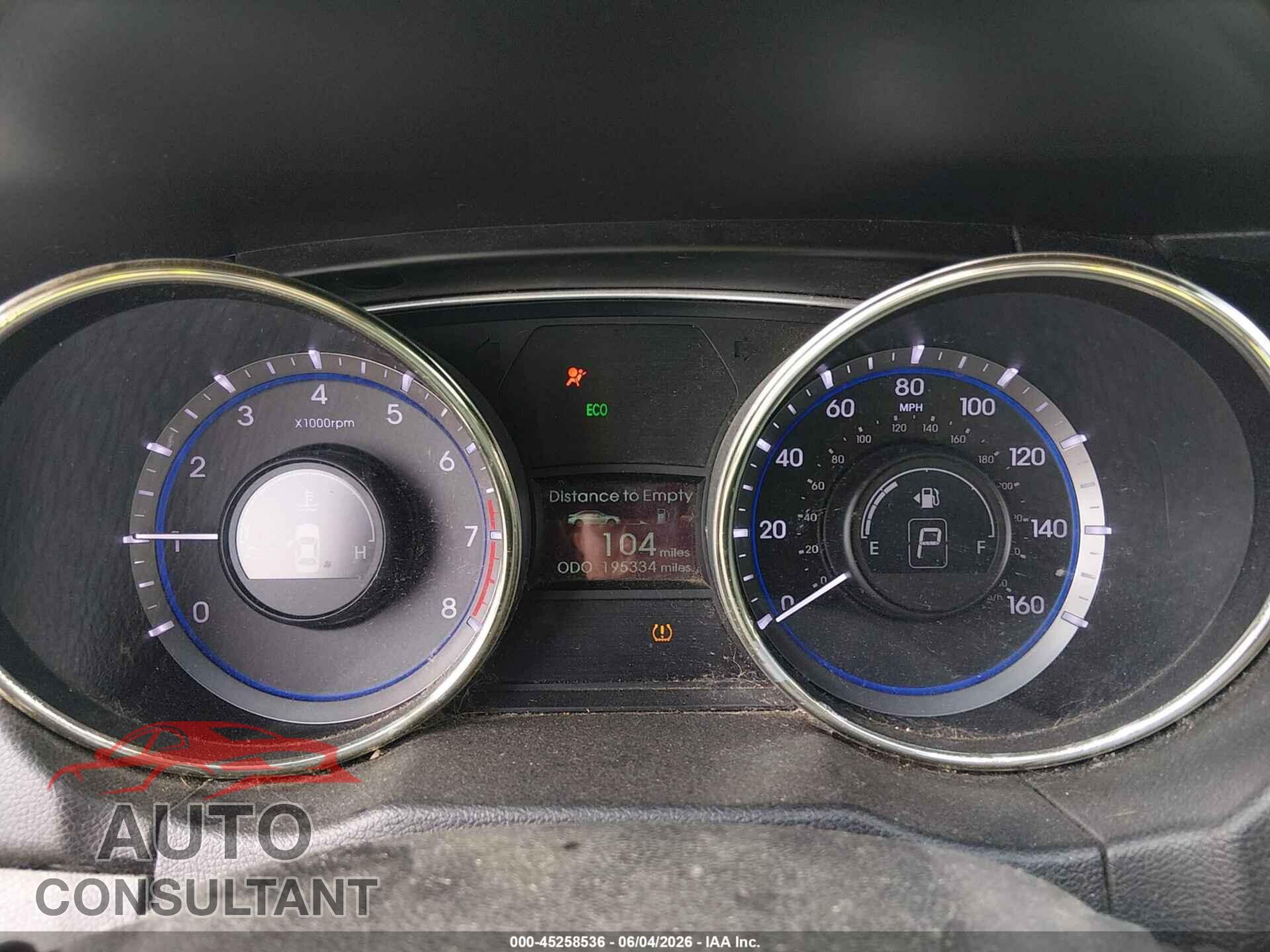 HYUNDAI SONATA 2012 - 5NPEC4AC0CH394331