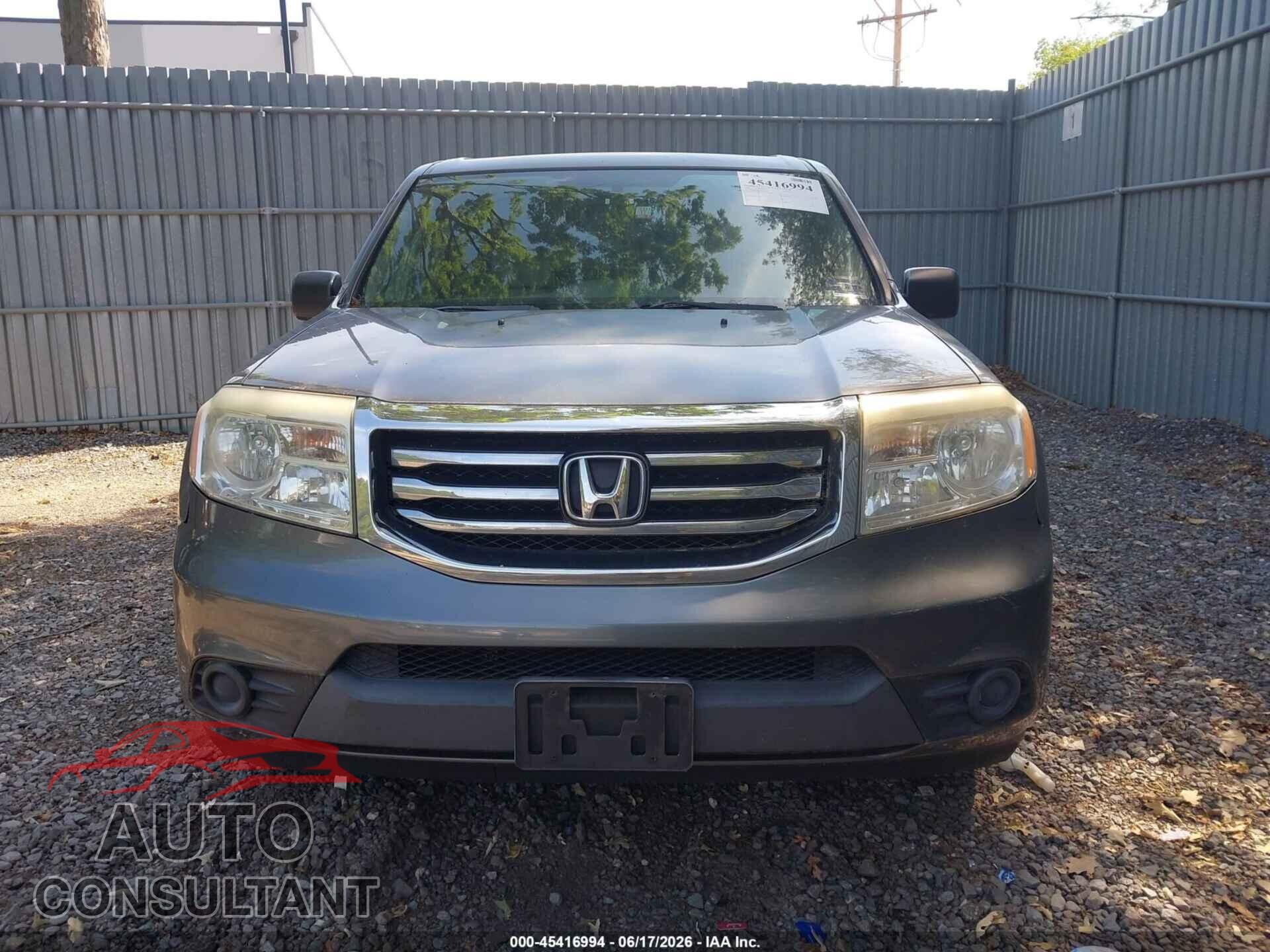 HONDA PILOT 2013 - 5FNYF4H28DB062199