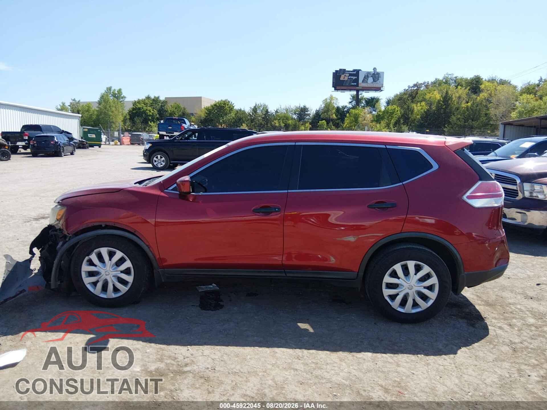 NISSAN ROGUE 2016 - KNMAT2MT3GP600766