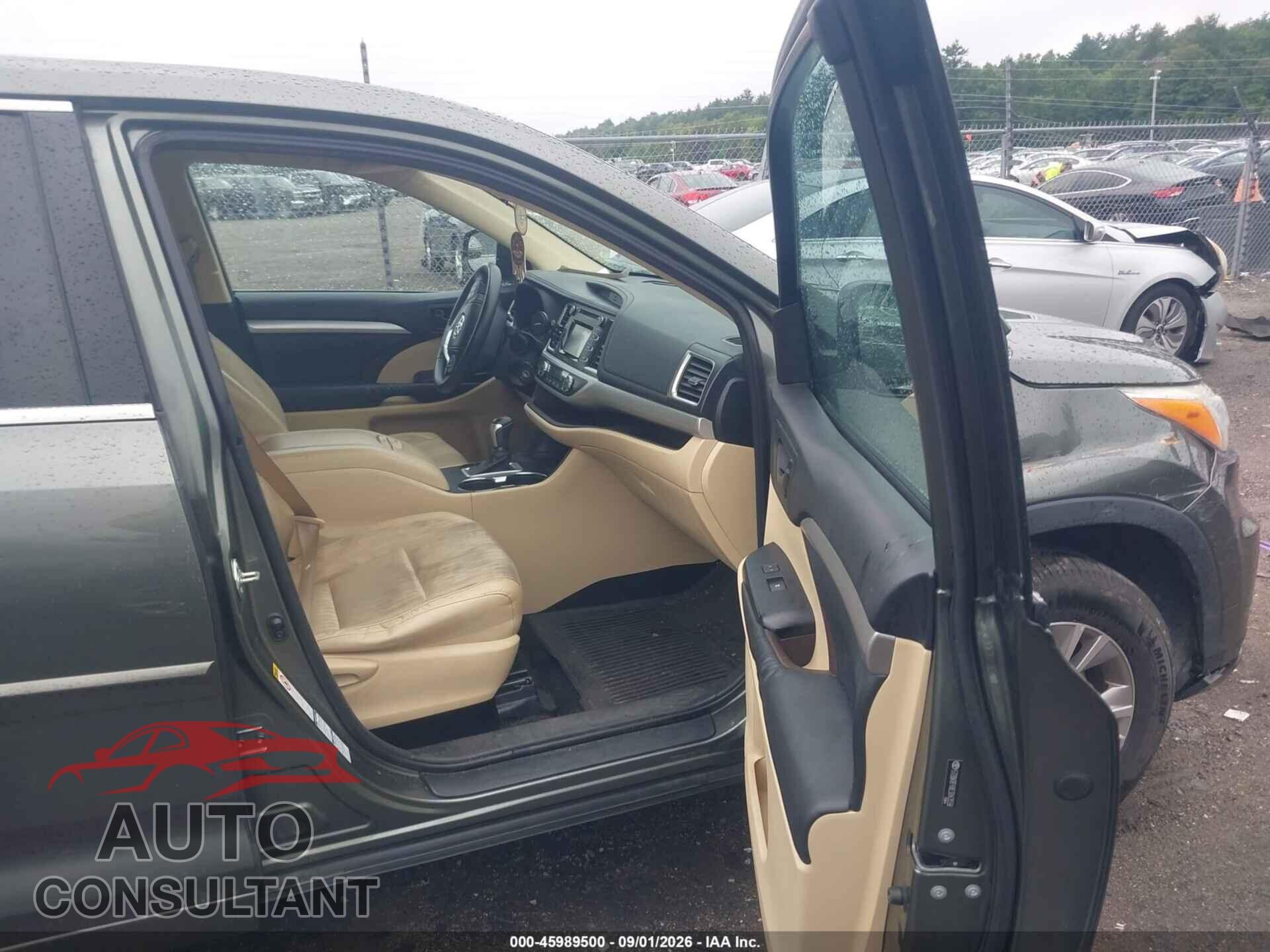 TOYOTA HIGHLANDER 2014 - 5TDBKRFHXES043558