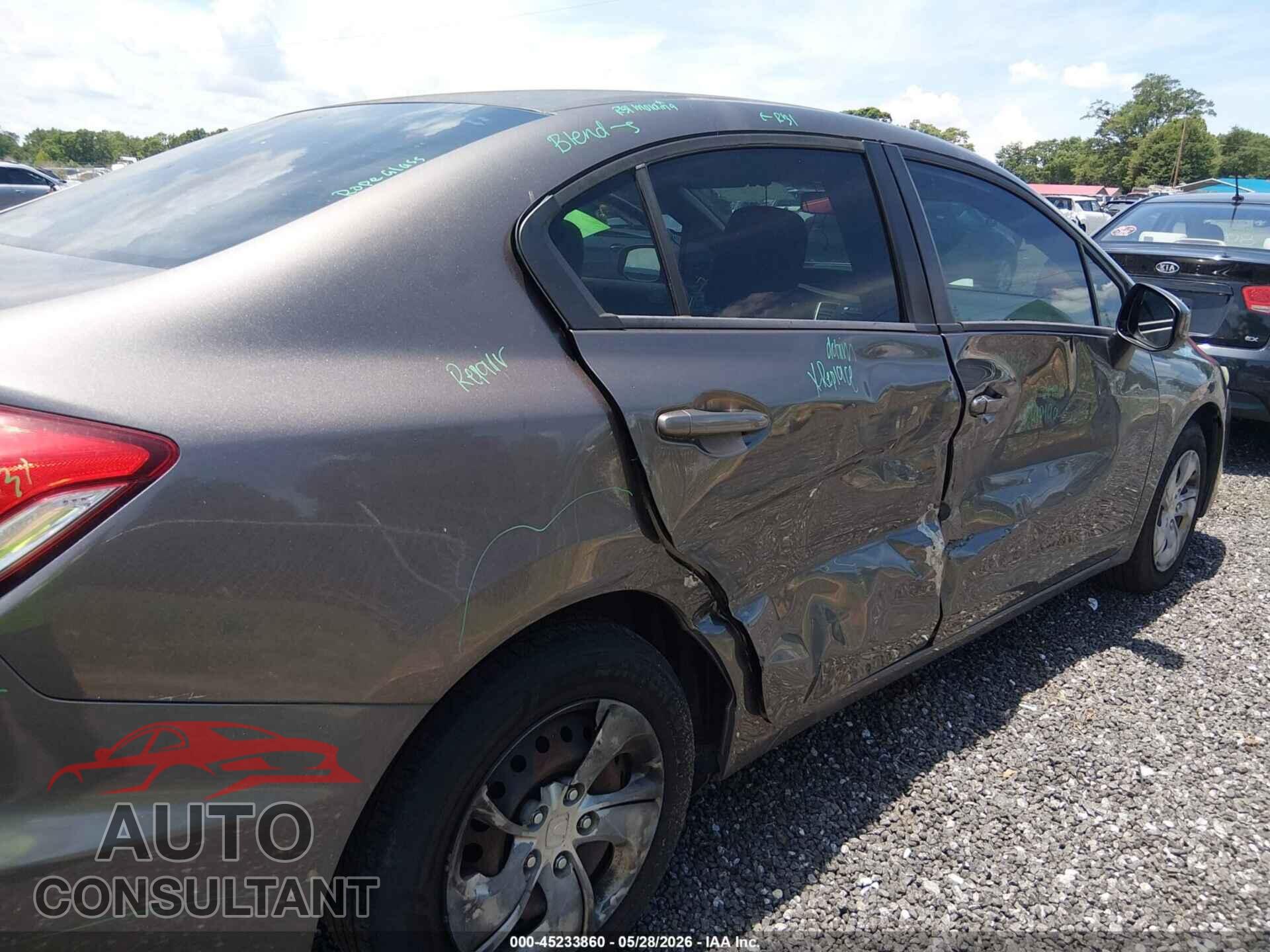 HONDA CIVIC 2013 - 19XFB2F5XDE087745