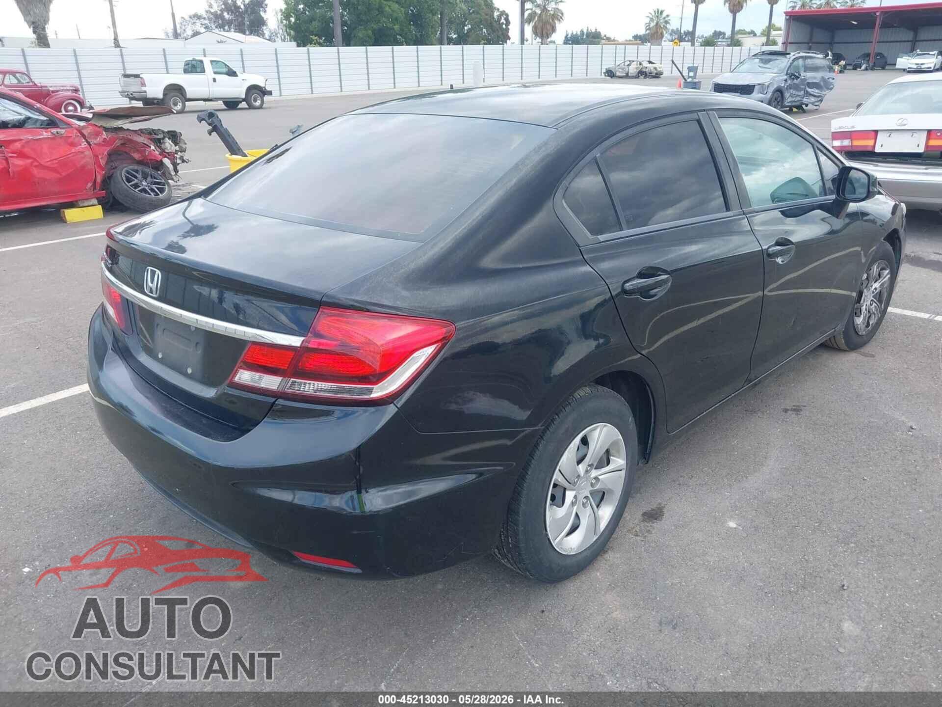 HONDA CIVIC 2013 - 19XFB2F56DE239794