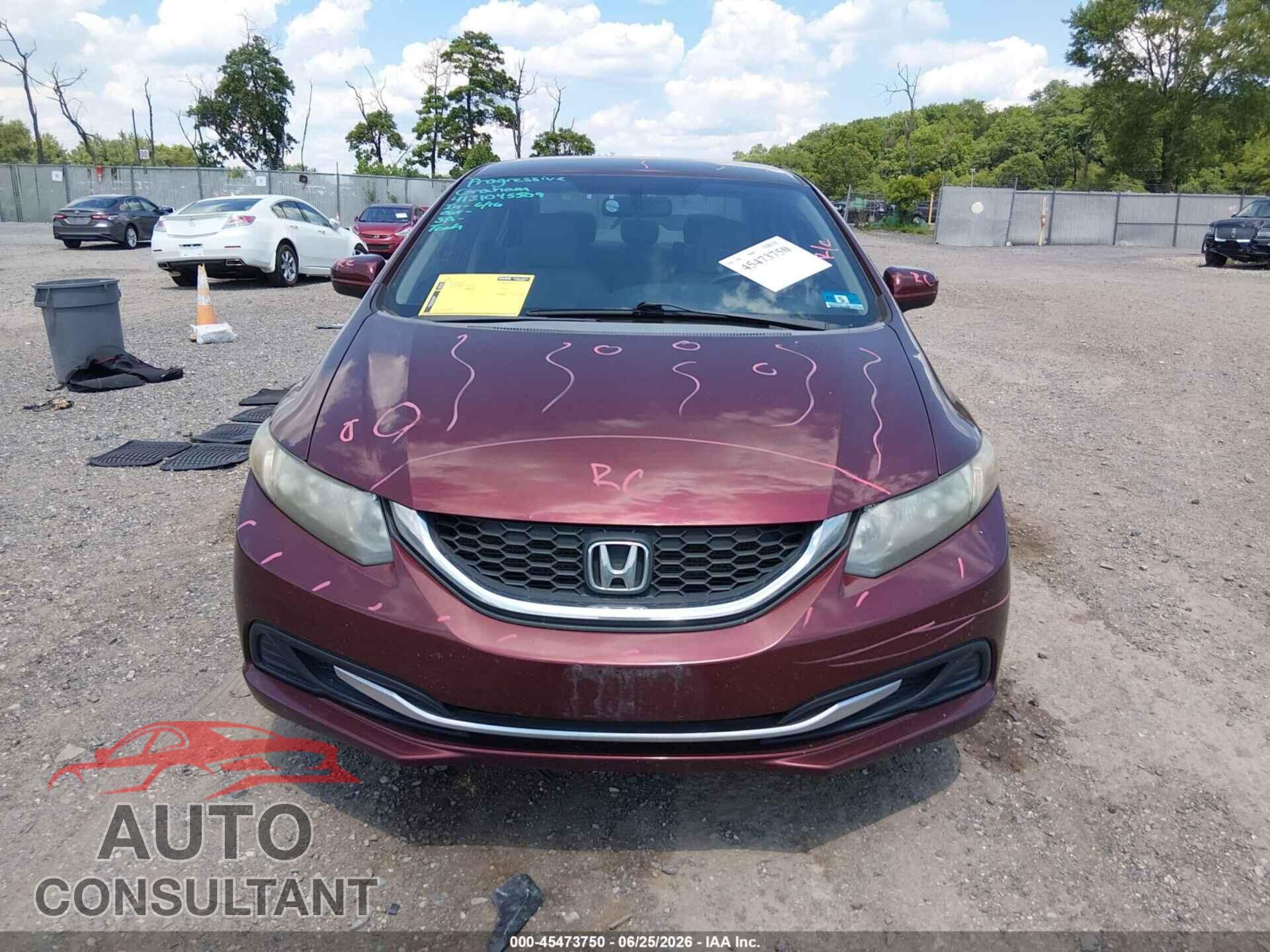 HONDA CIVIC 2014 - 19XFB2F52EE204462