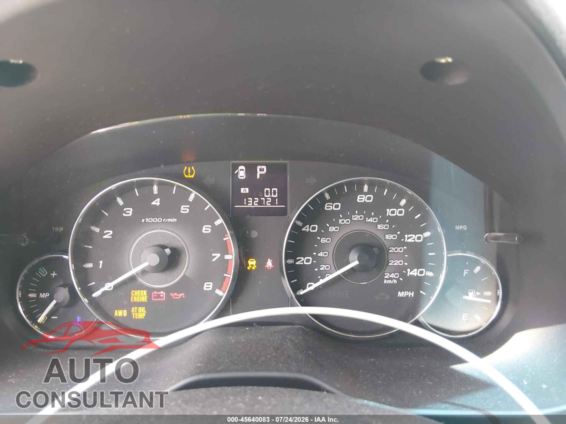 SUBARU OUTBACK 2012 - 4S4BRBLC4C3282173