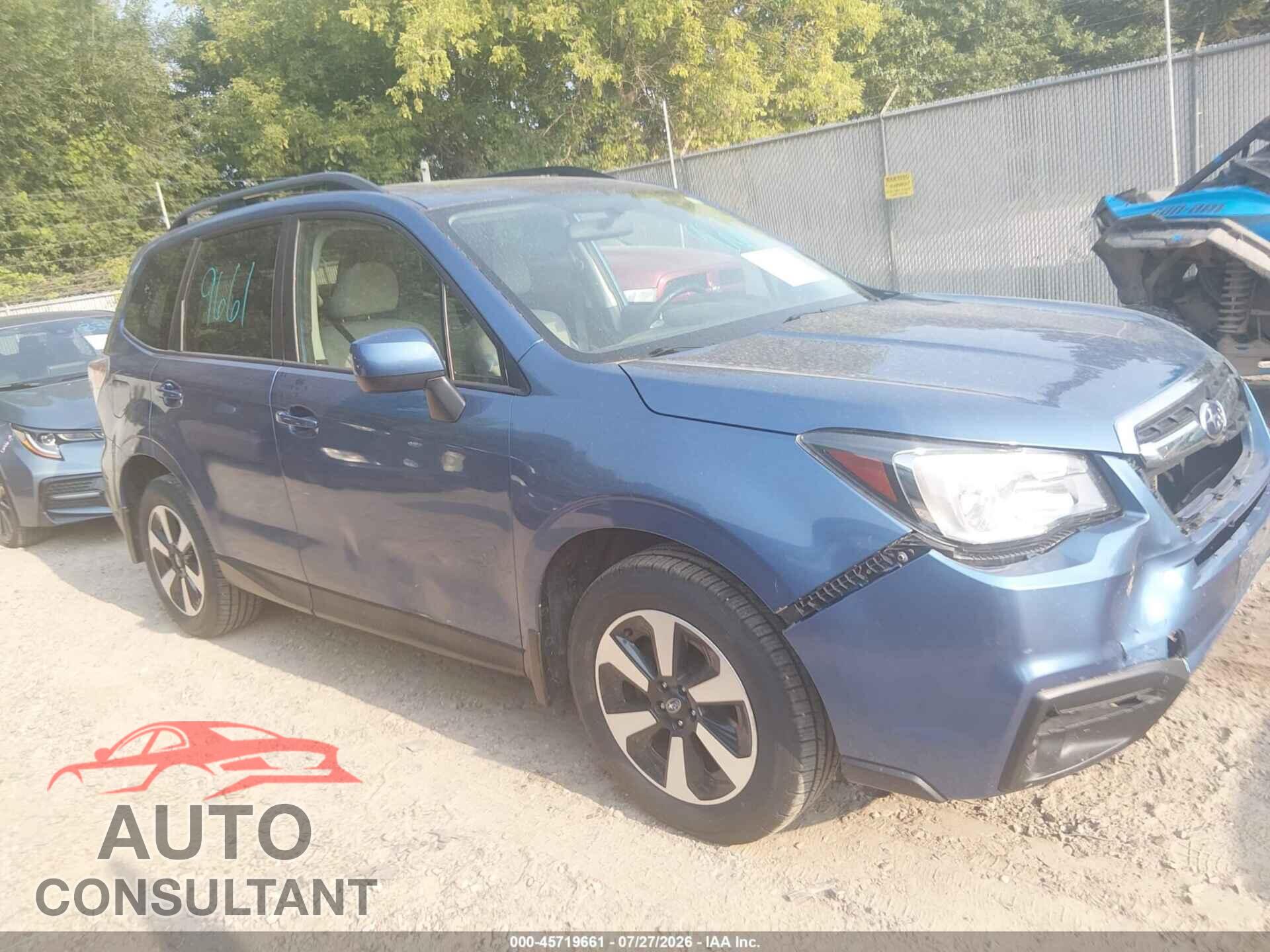 SUBARU FORESTER 2018 - JF2SJAEC0JH402443