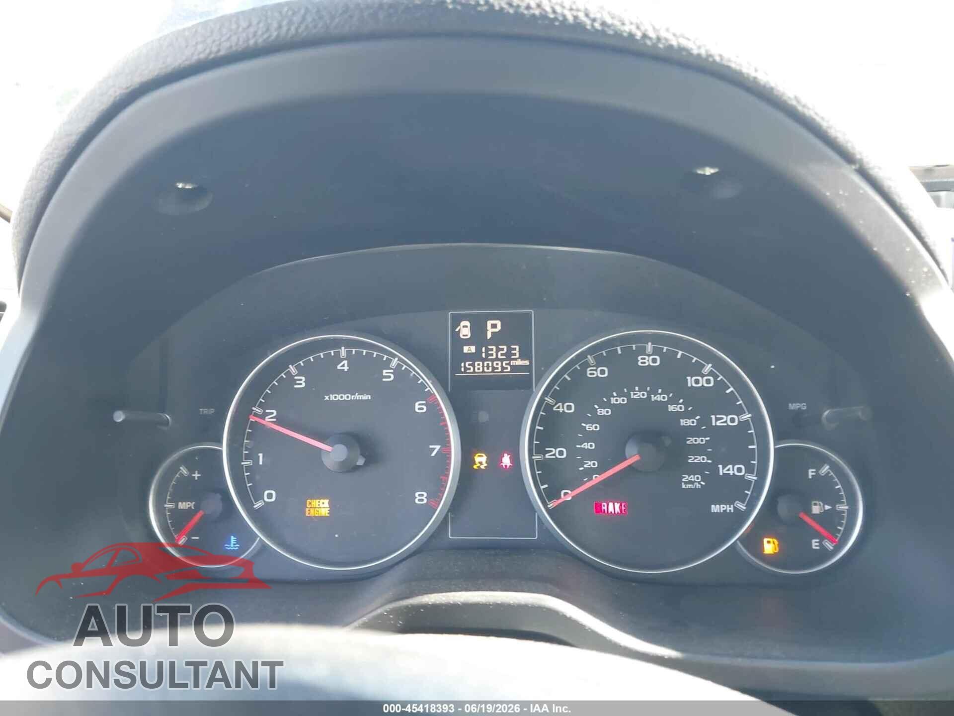 SUBARU OUTBACK 2013 - 4S4BRBCC0D3304560
