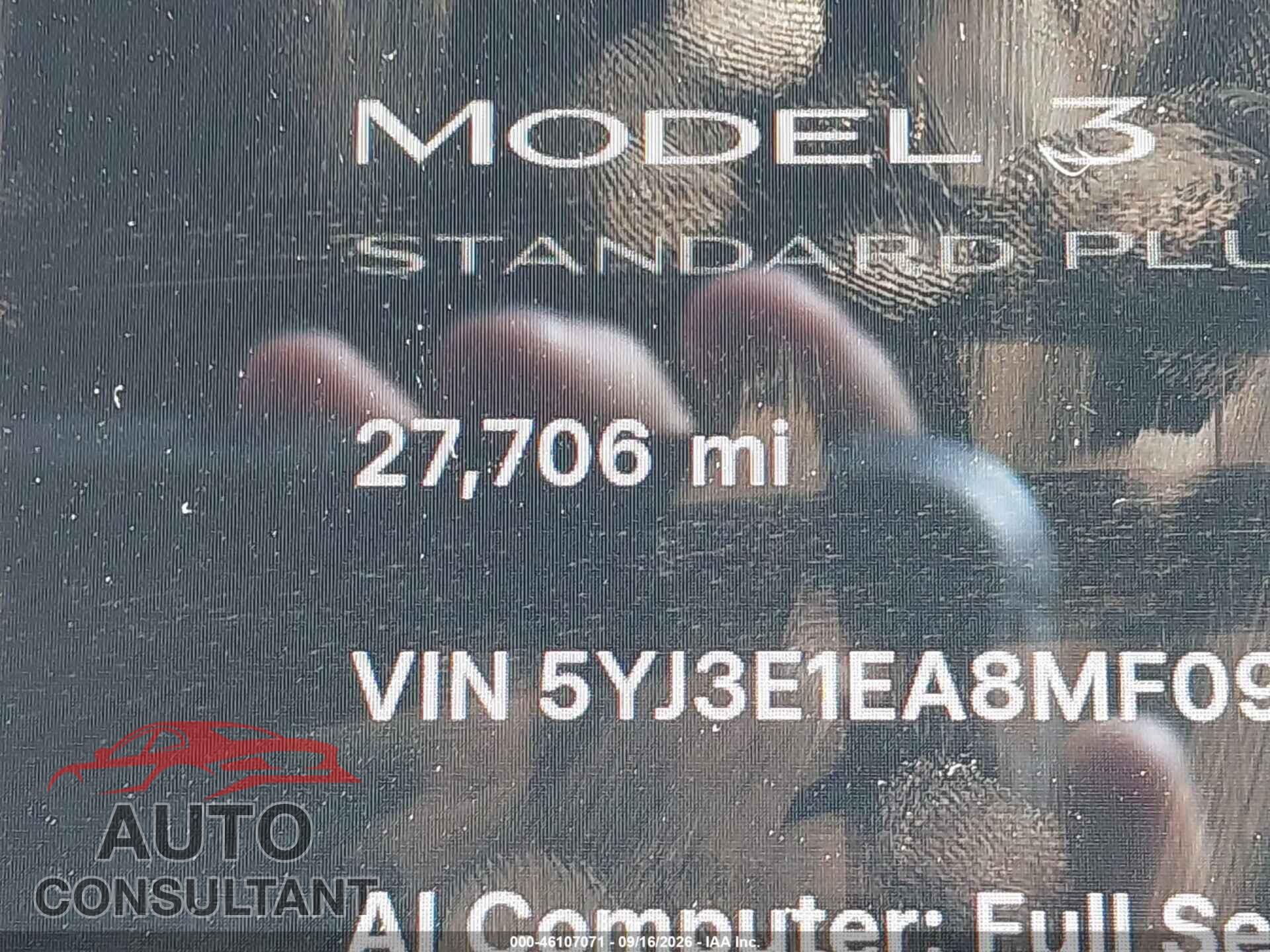 TESLA MODEL 3 2021 - 5YJ3E1EA8MF096635