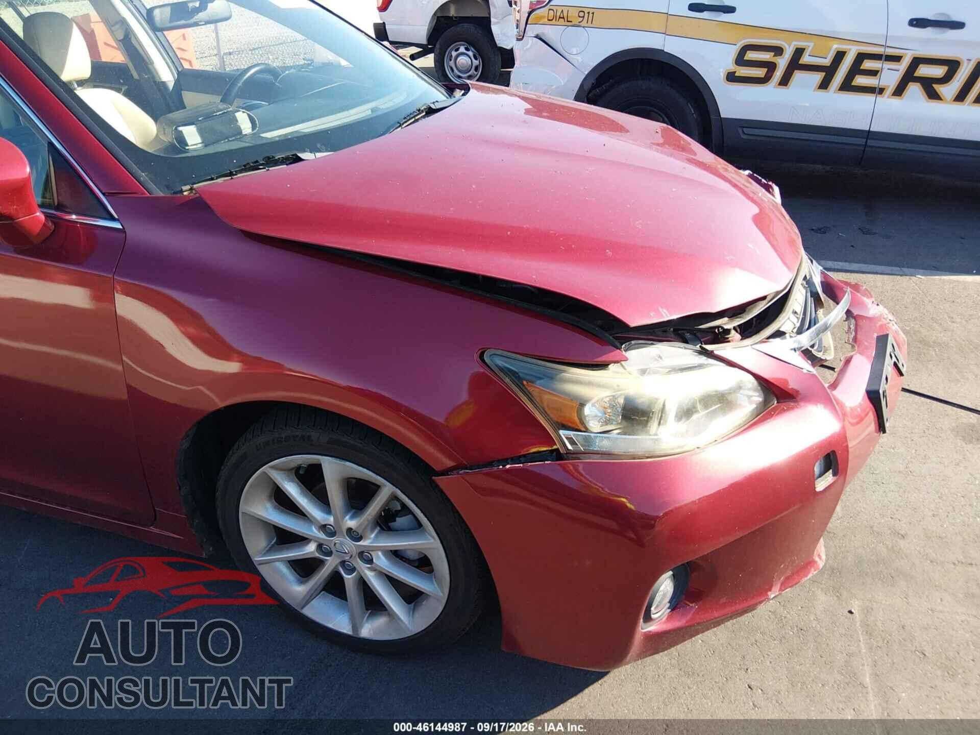 LEXUS CT 200H 2011 - JTHKD5BH2B2006997