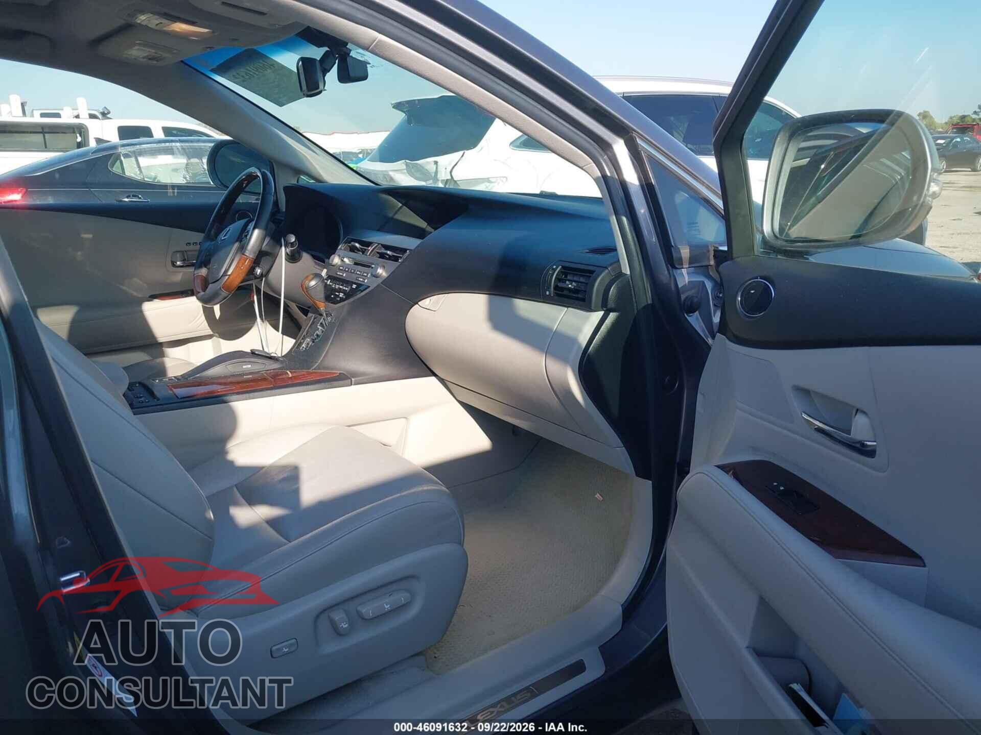 LEXUS RX 350 2012 - 2T2ZK1BA6CC073229