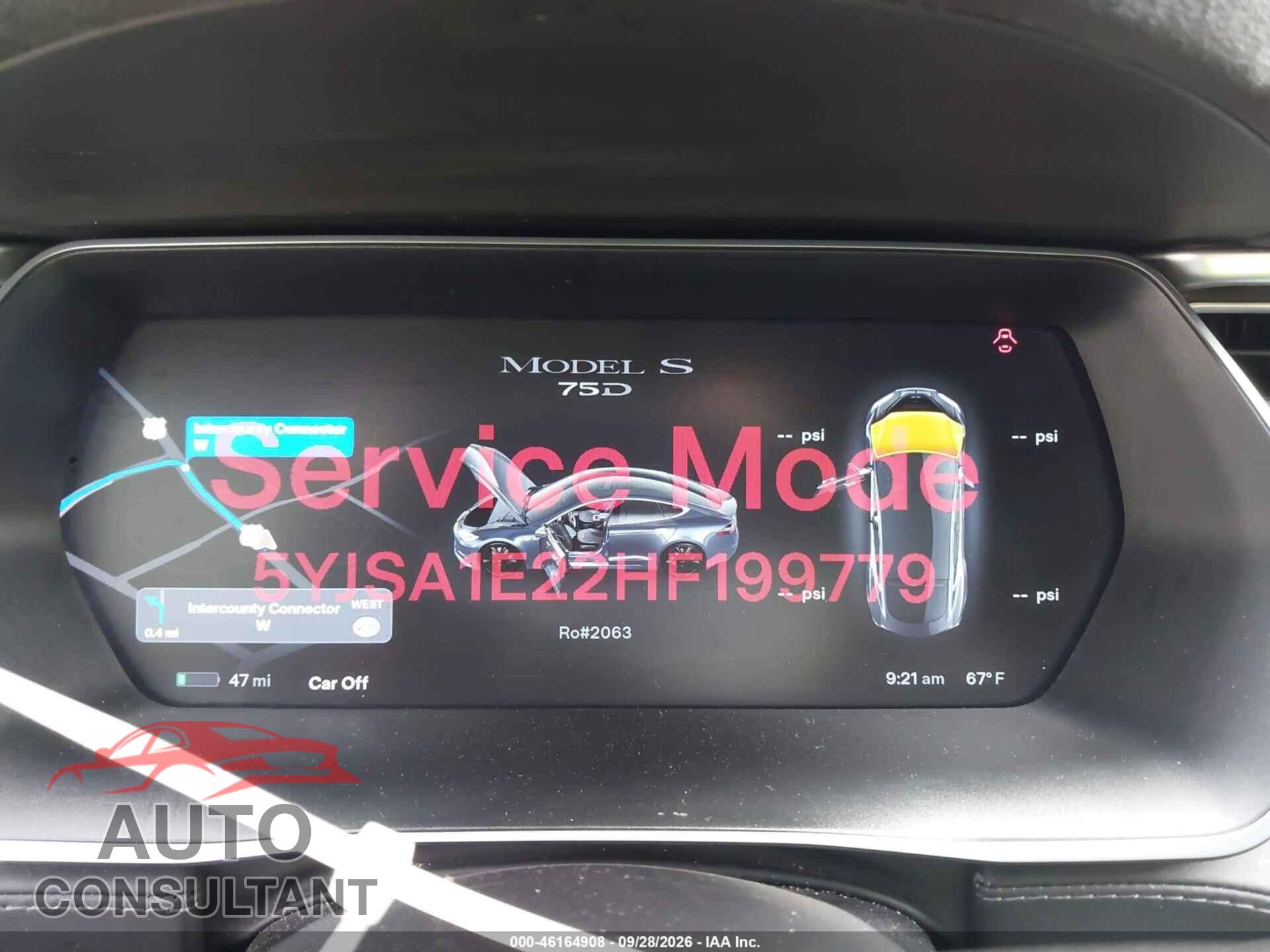 TESLA MODEL S 2017 - 5YJSA1E22HF199779