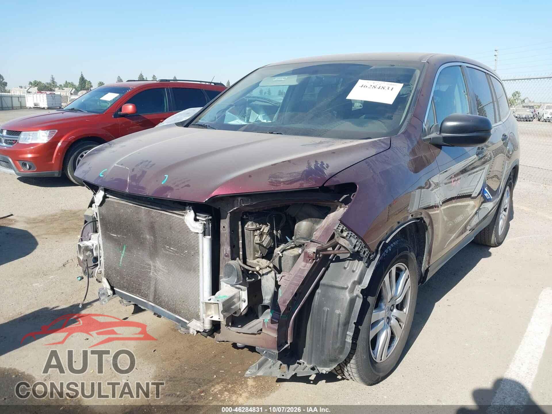 HONDA PILOT 2016 - 5FNYF5H11GB013184