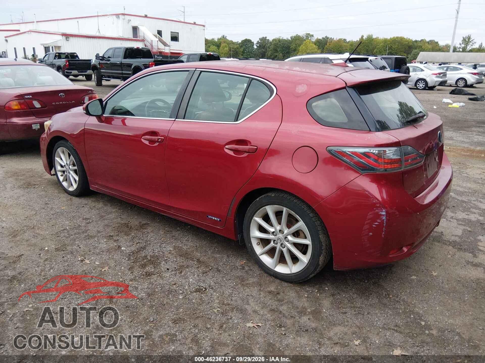 LEXUS CT 200H 2012 - JTHKD5BH4C2073702