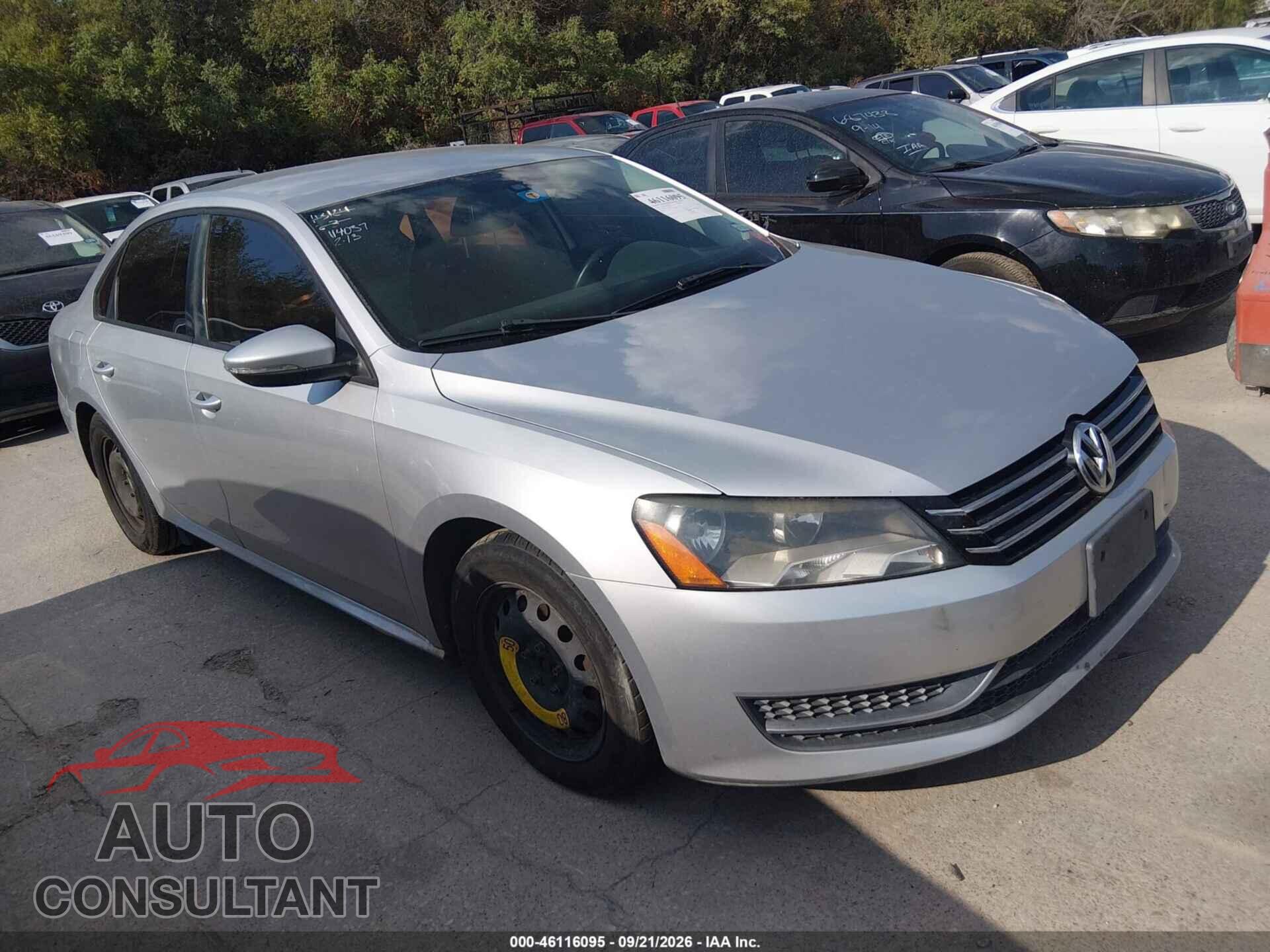VOLKSWAGEN PASSAT 2012 - 1VWAP7A39CC057721