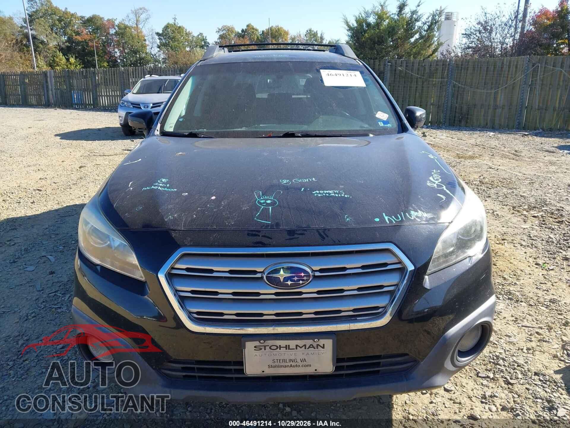 SUBARU OUTBACK 2016 - 4S4BSACC3G3345090