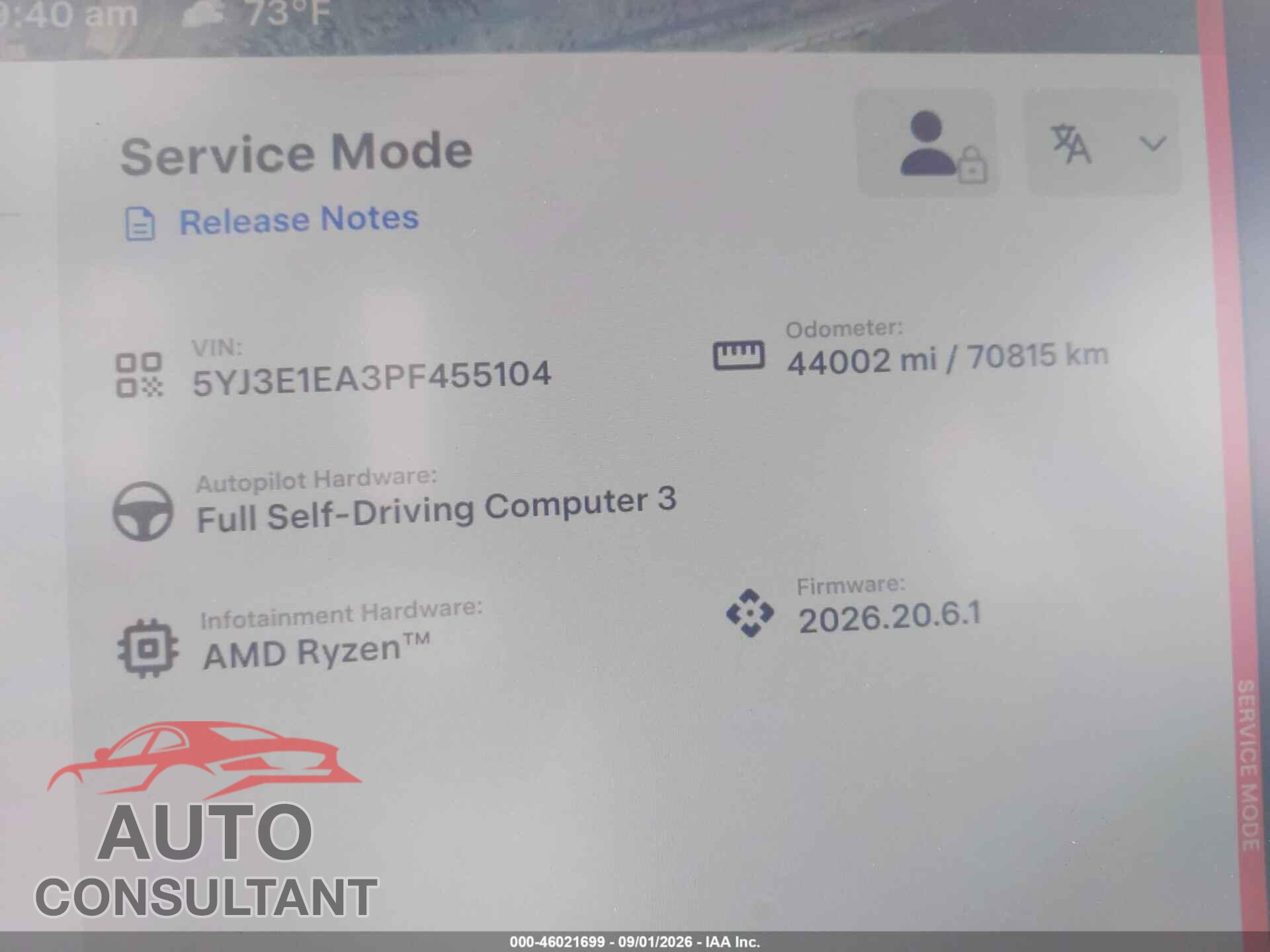 TESLA MODEL 3 2023 - 5YJ3E1EA3PF455104