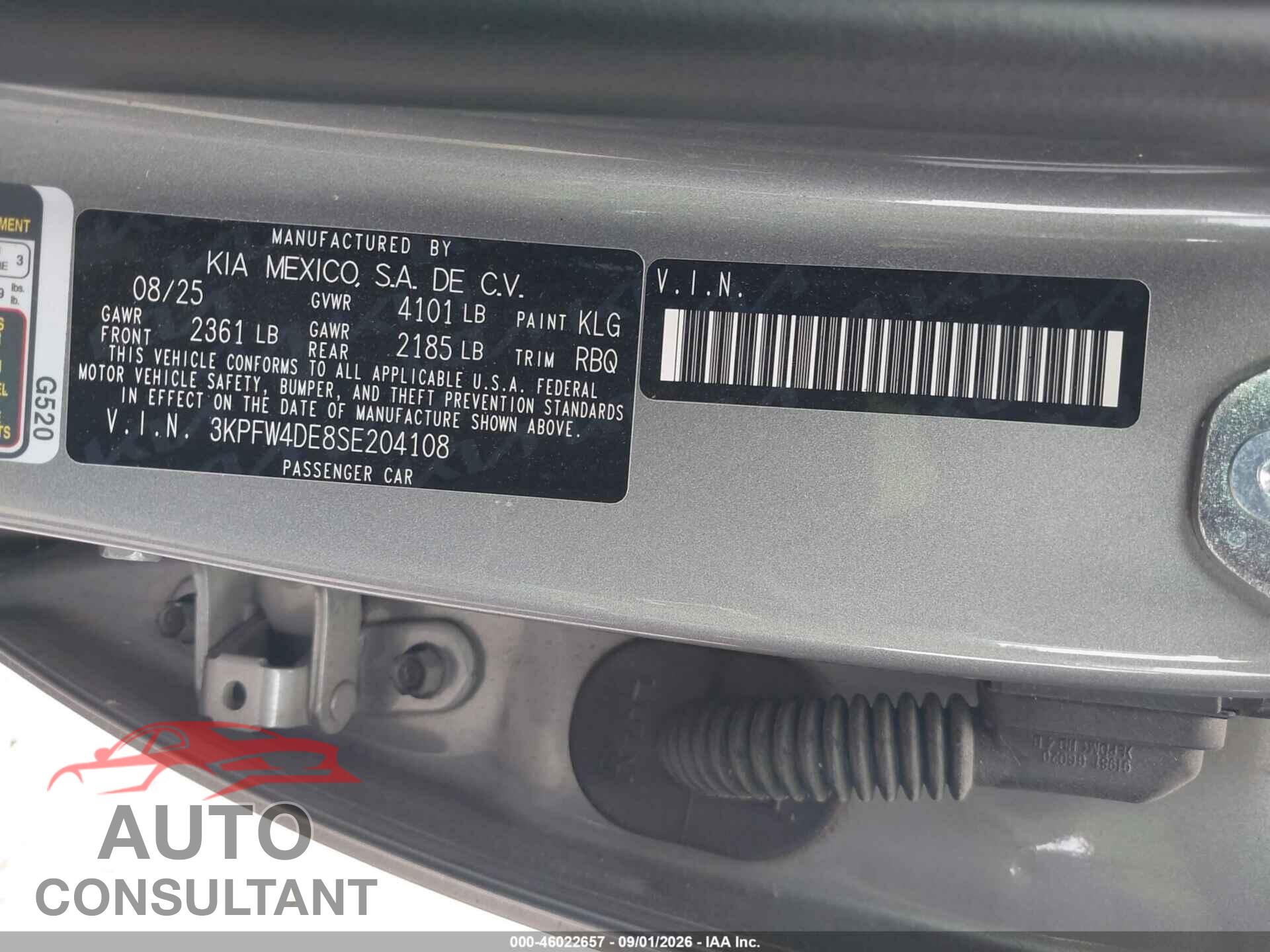 KIA K4 2025 - 3KPFW4DE8SE204108