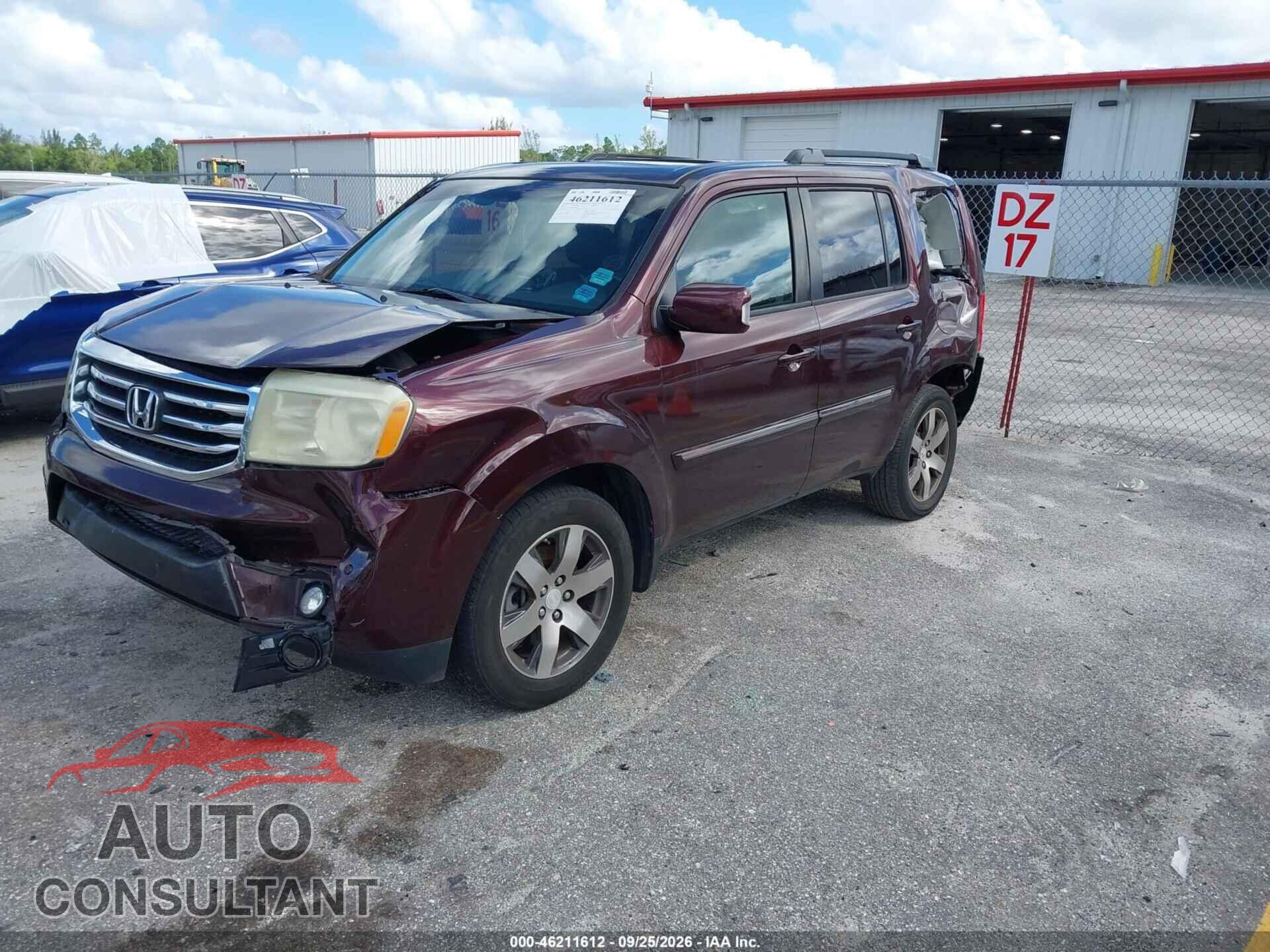 HONDA PILOT 2013 - 5FNYF3H90DB007110