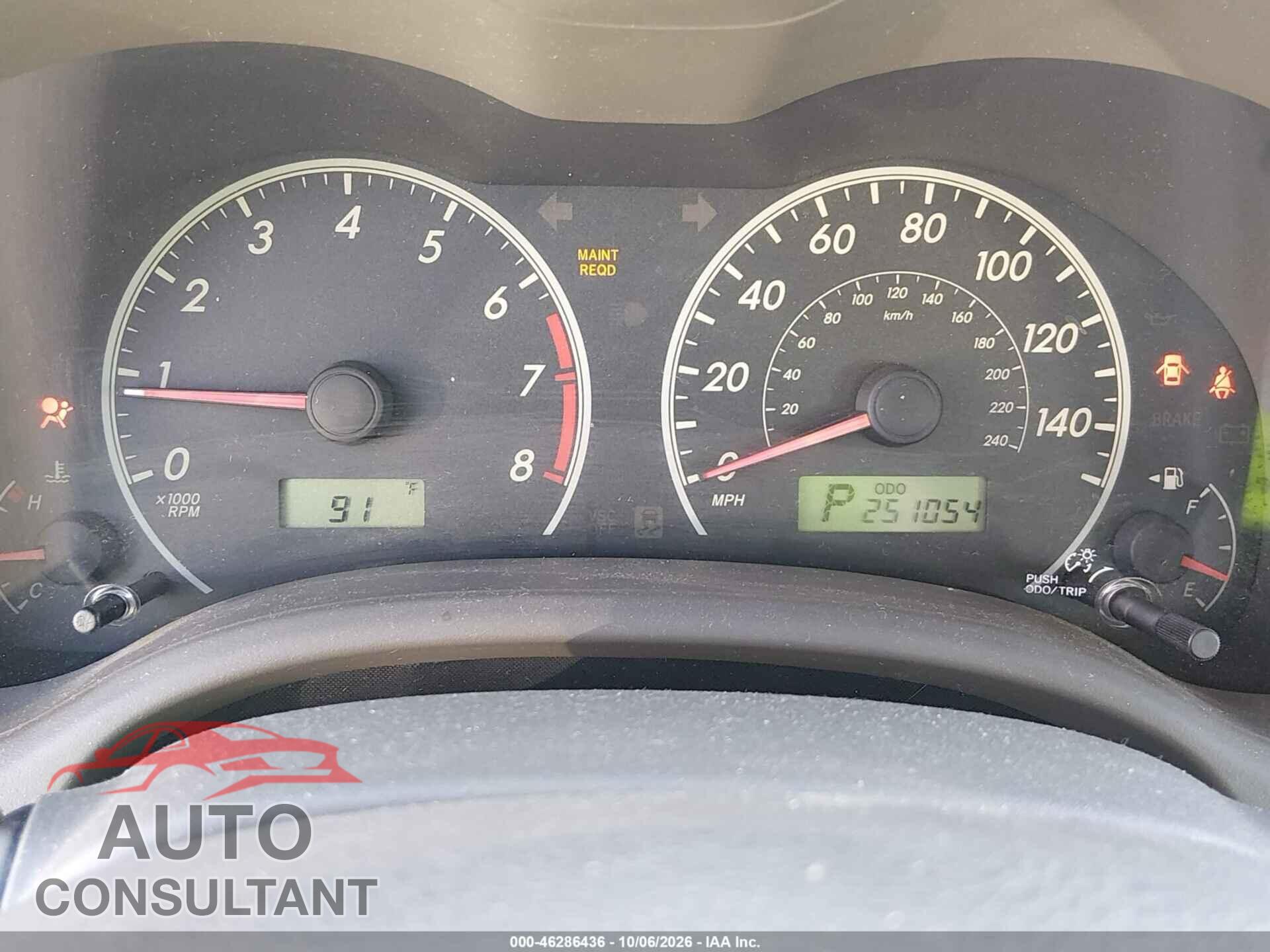 TOYOTA COROLLA 2009 - JTDBL40E799087536