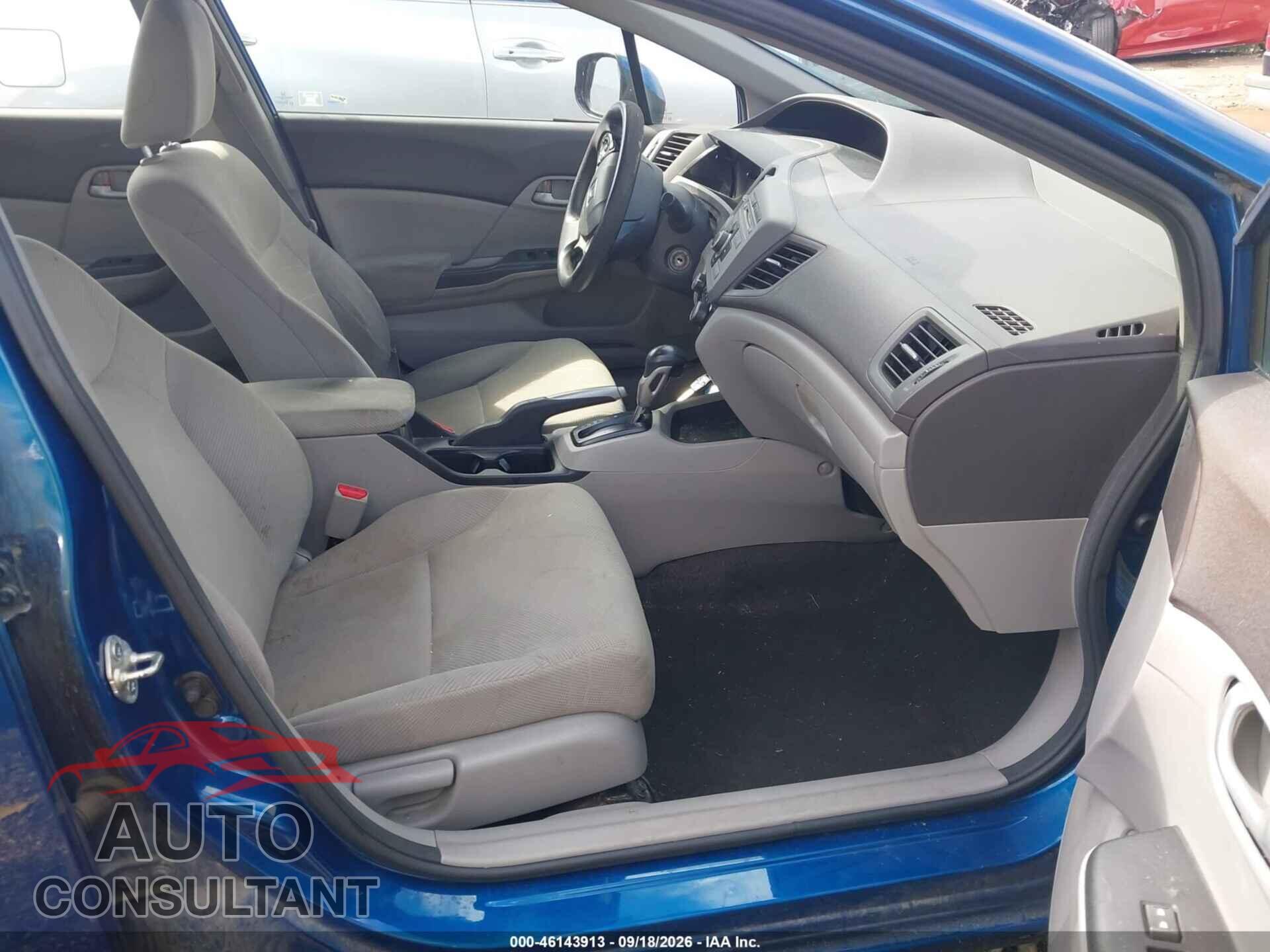 HONDA CIVIC 2012 - 19XFB2F59CE002327