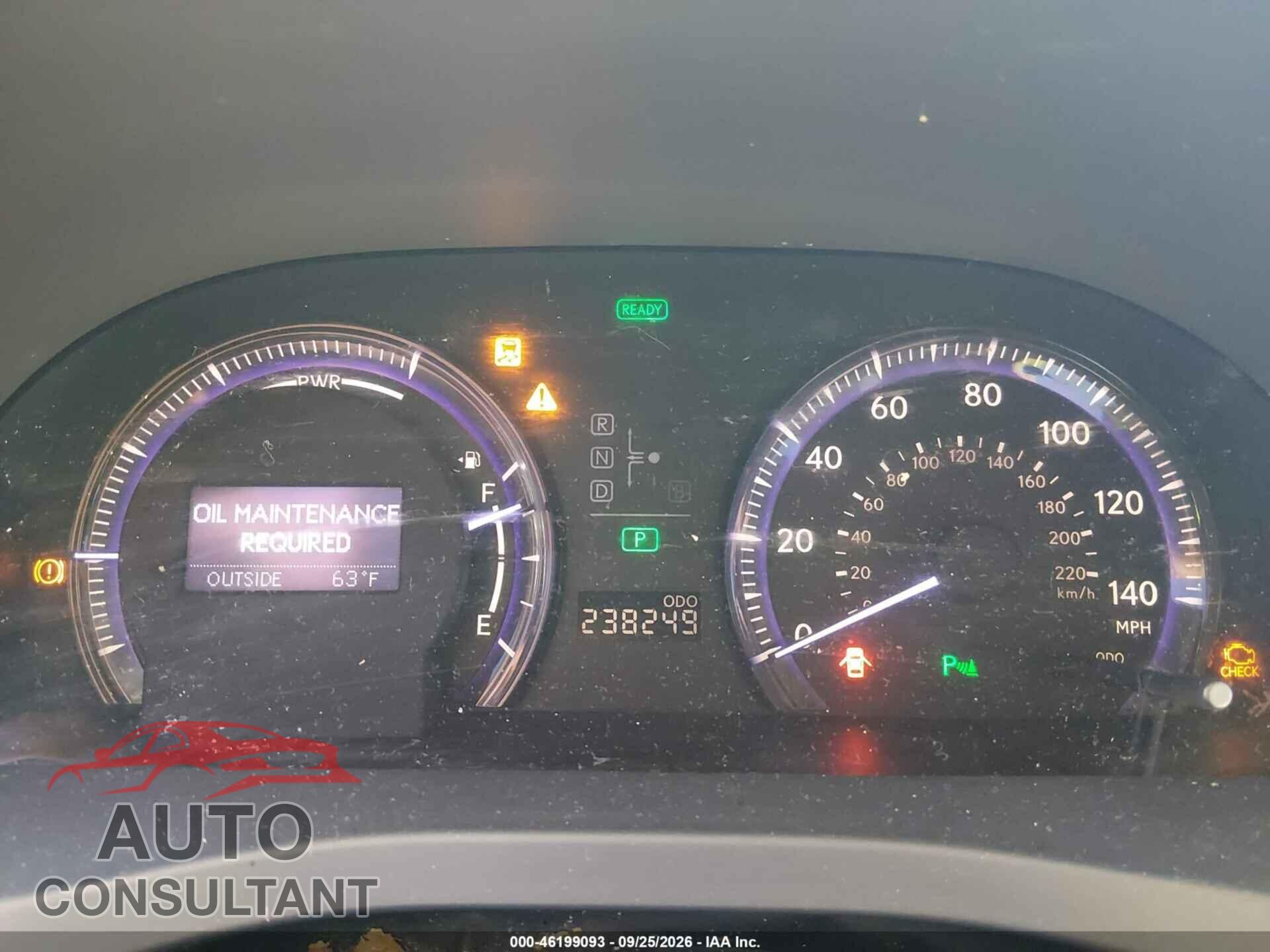 LEXUS HS 250H 2010 - JTHBB1BA6A2035872