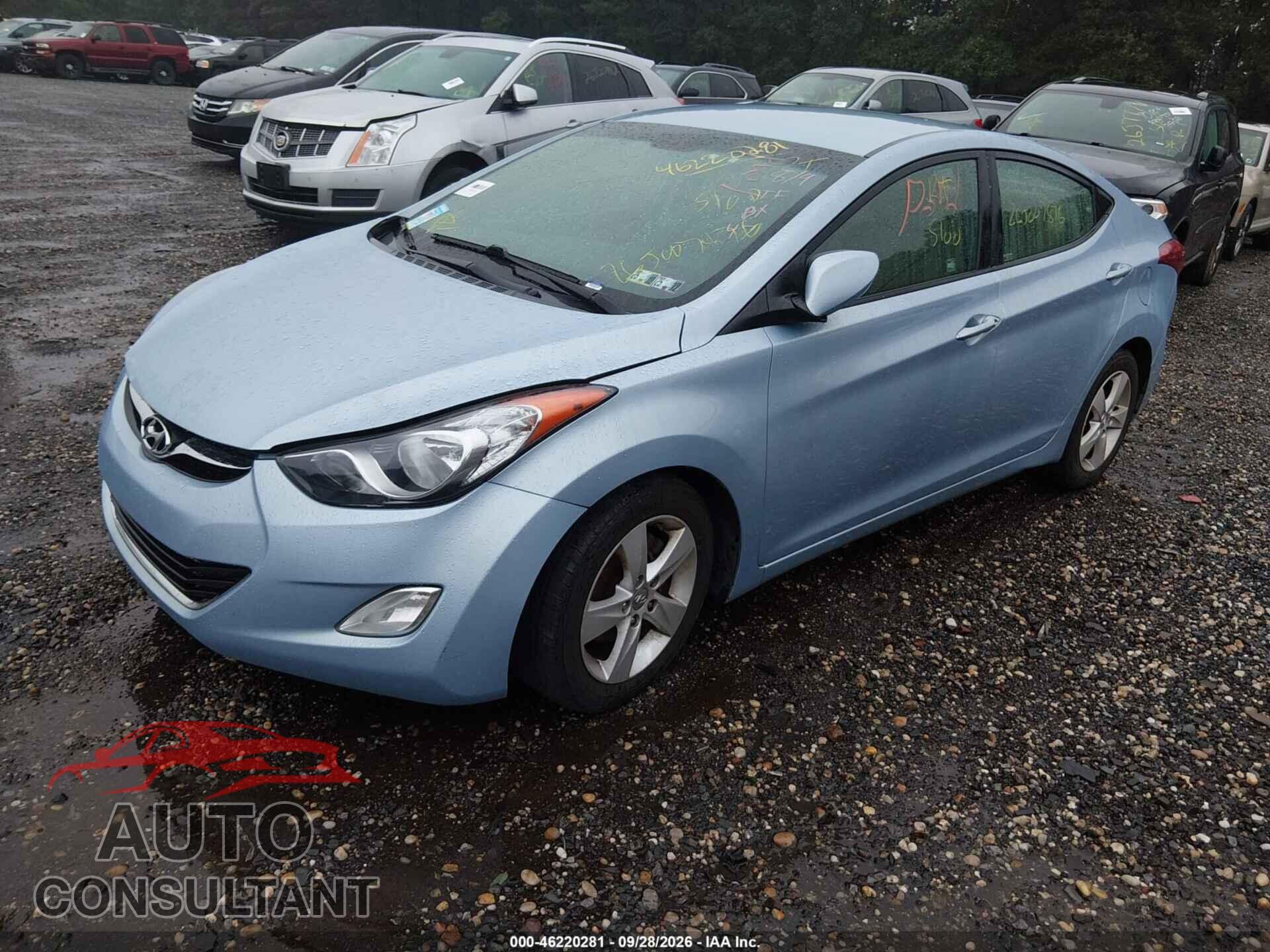 HYUNDAI ELANTRA 2012 - KMHDH4AE3CU317033