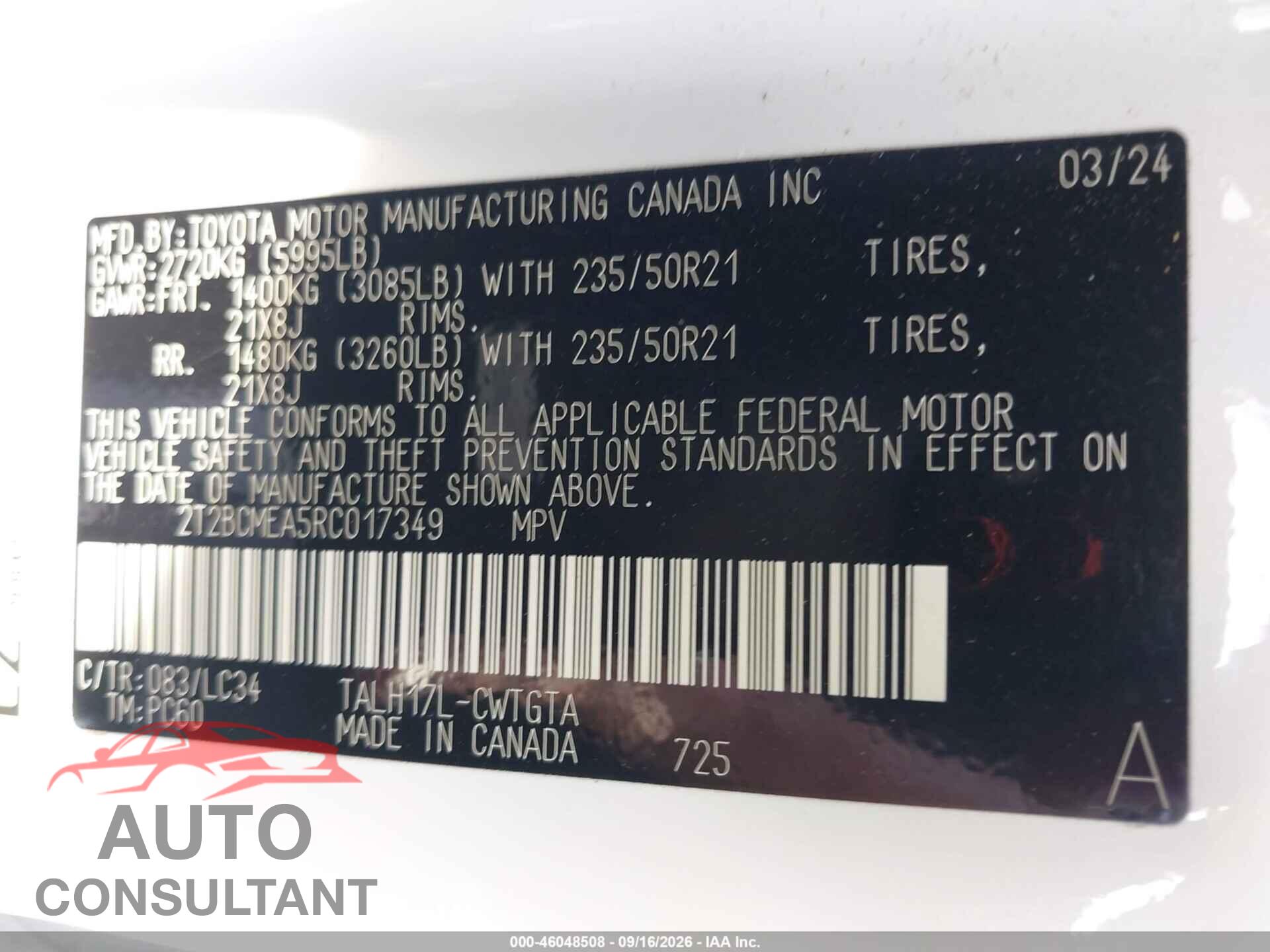 LEXUS RX 500H 2024 - 2T2BCMEA5RC017349
