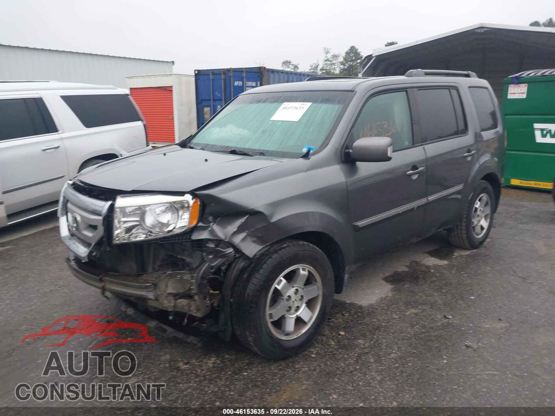 HONDA PILOT 2011 - 5FNYF4H91BB043486