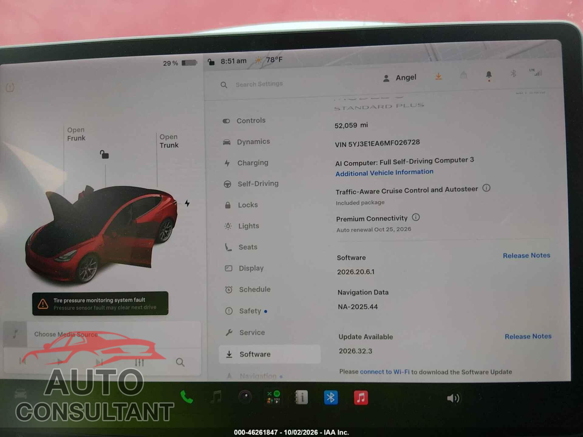 TESLA MODEL 3 2021 - 5YJ3E1EA6MF026728