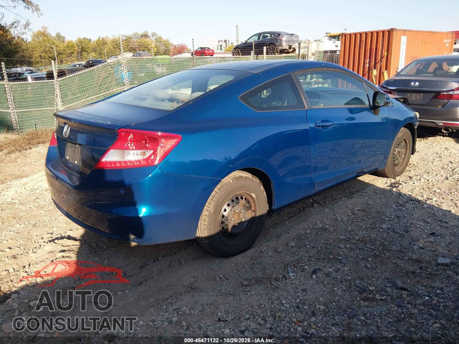HONDA CIVIC 2013 - 2HGFG3B54DH509608