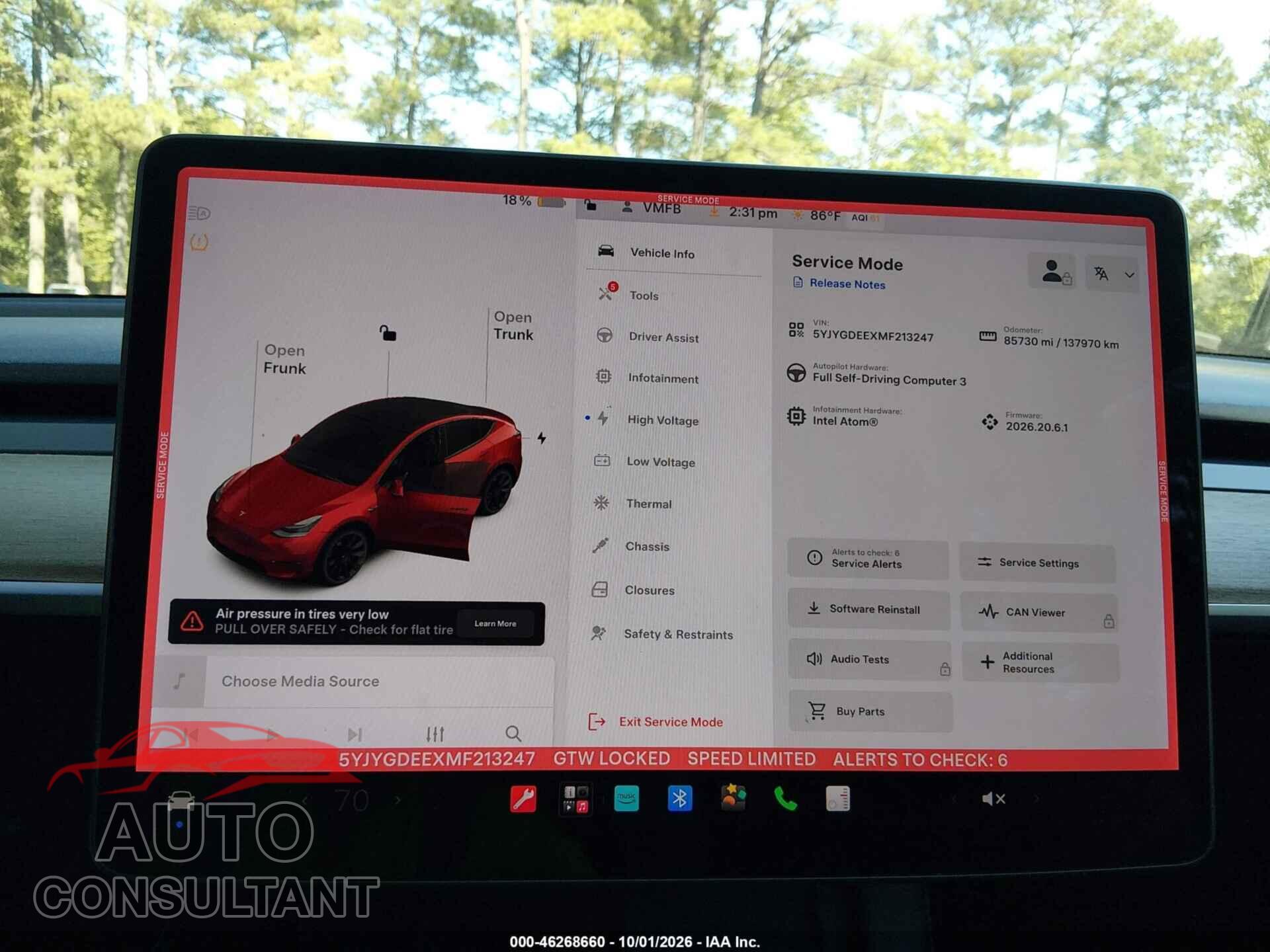TESLA MODEL Y 2021 - 5YJYGDEEXMF213247