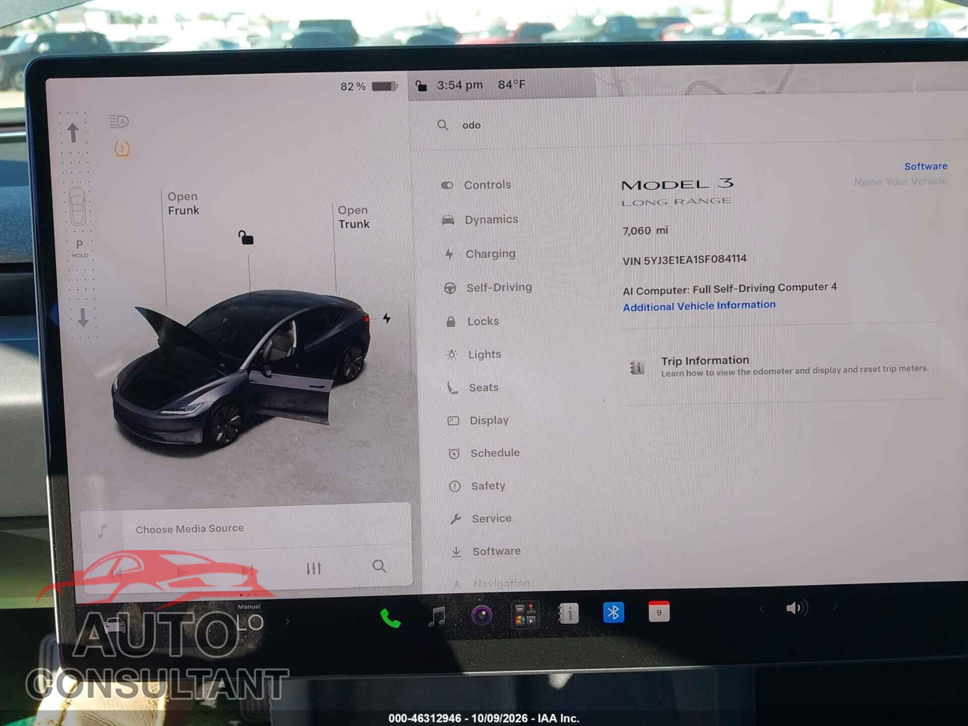 TESLA MODEL 3 2025 - 5YJ3E1EA1SF084114