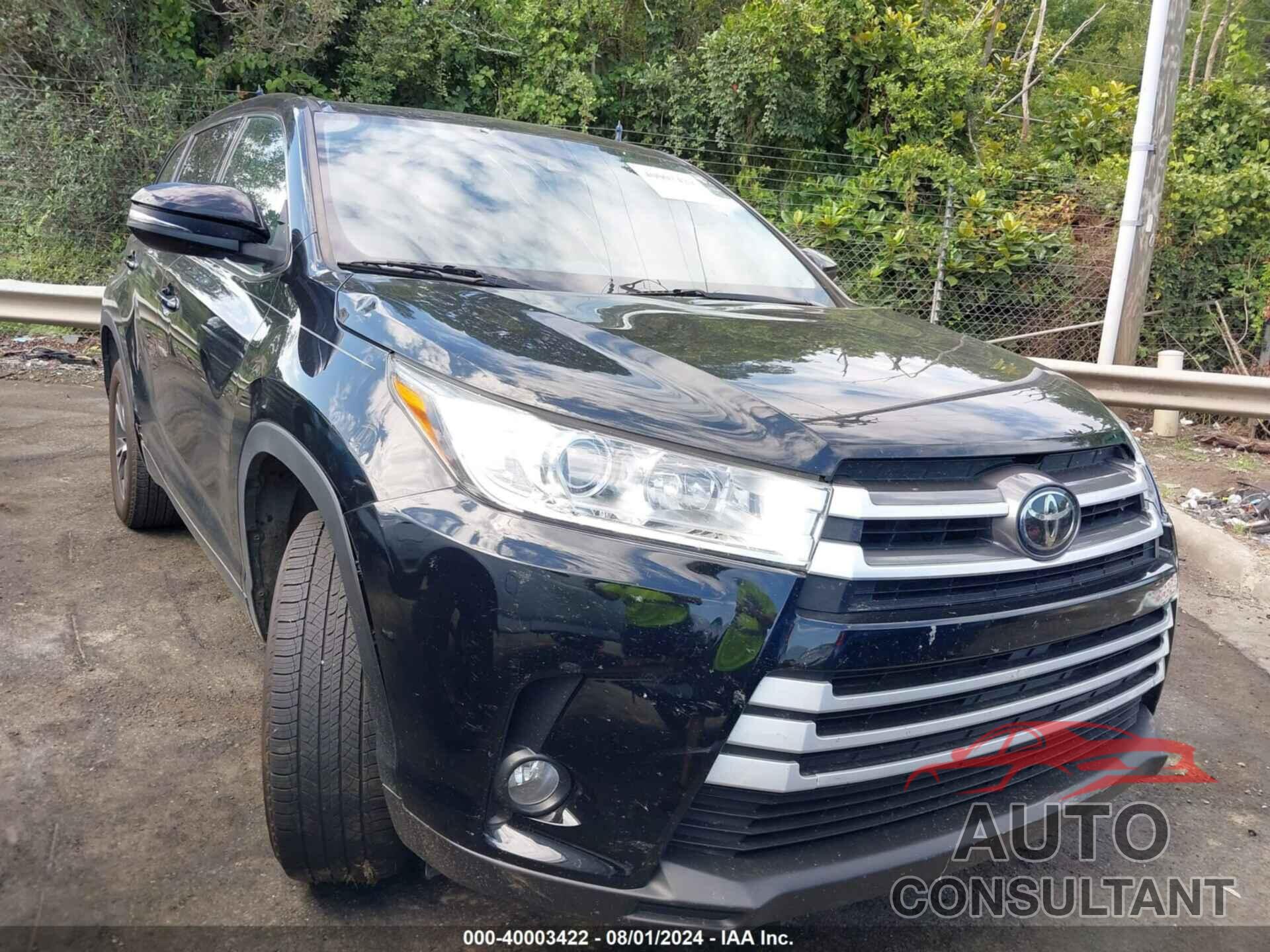 TOYOTA HIGHLANDER 2019 - 5TDZZRFH3KS291186