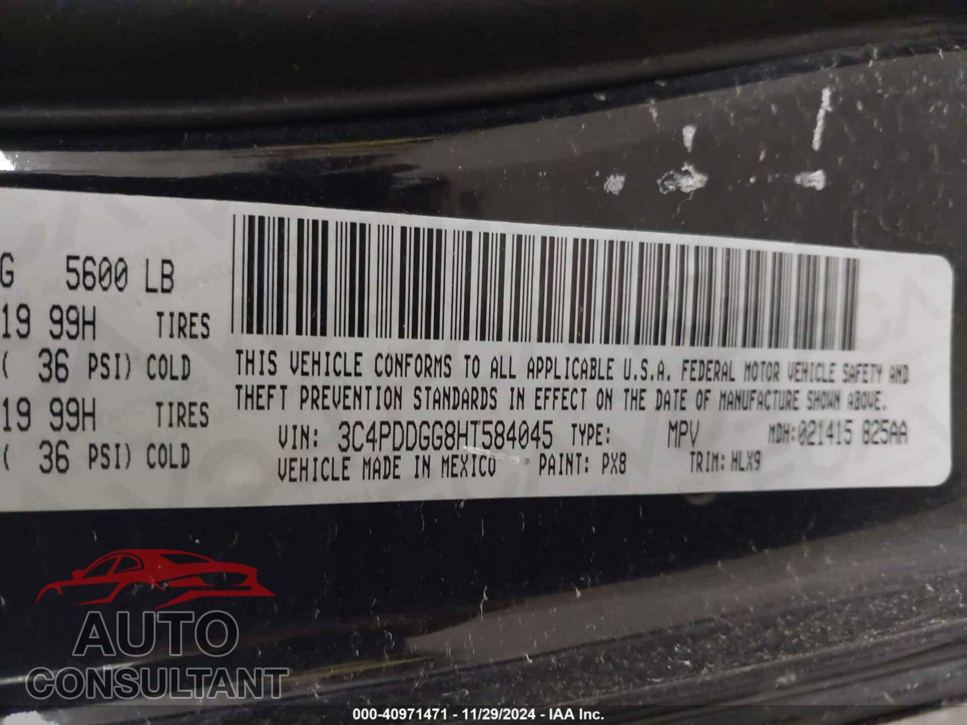 DODGE JOURNEY 2017 - 3C4PDDGG8HT584045