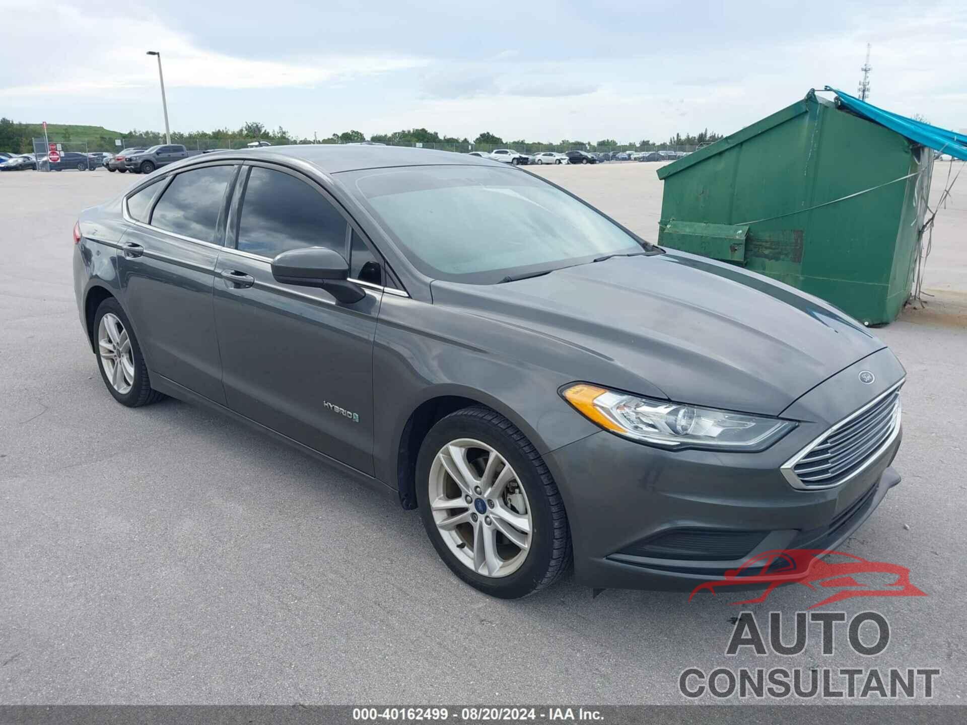 FORD FUSION HYBRID 2018 - 3FA6P0UU6JR100257