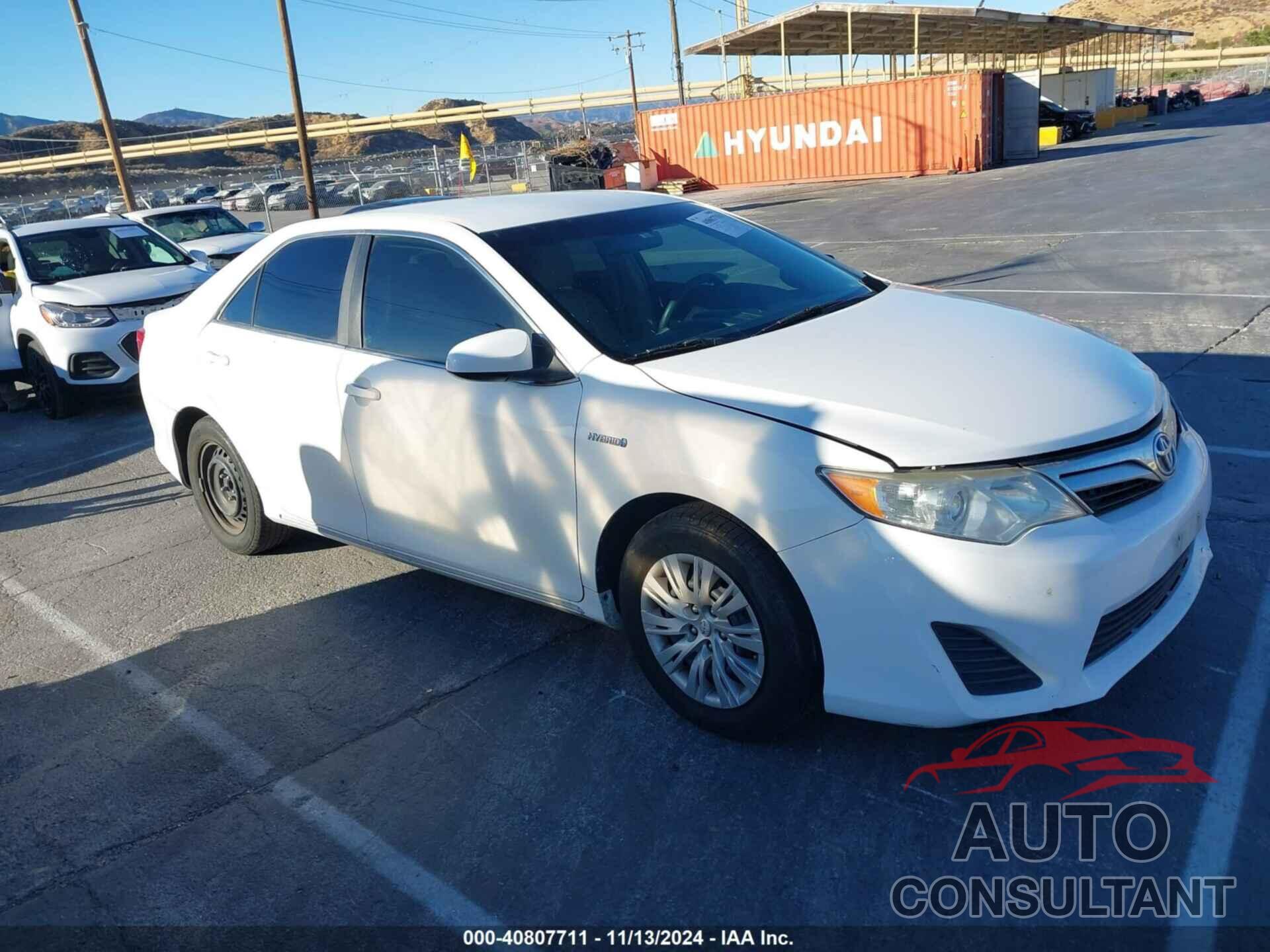 TOYOTA CAMRY HYBRID 2013 - 4T1BD1FK2DU073702