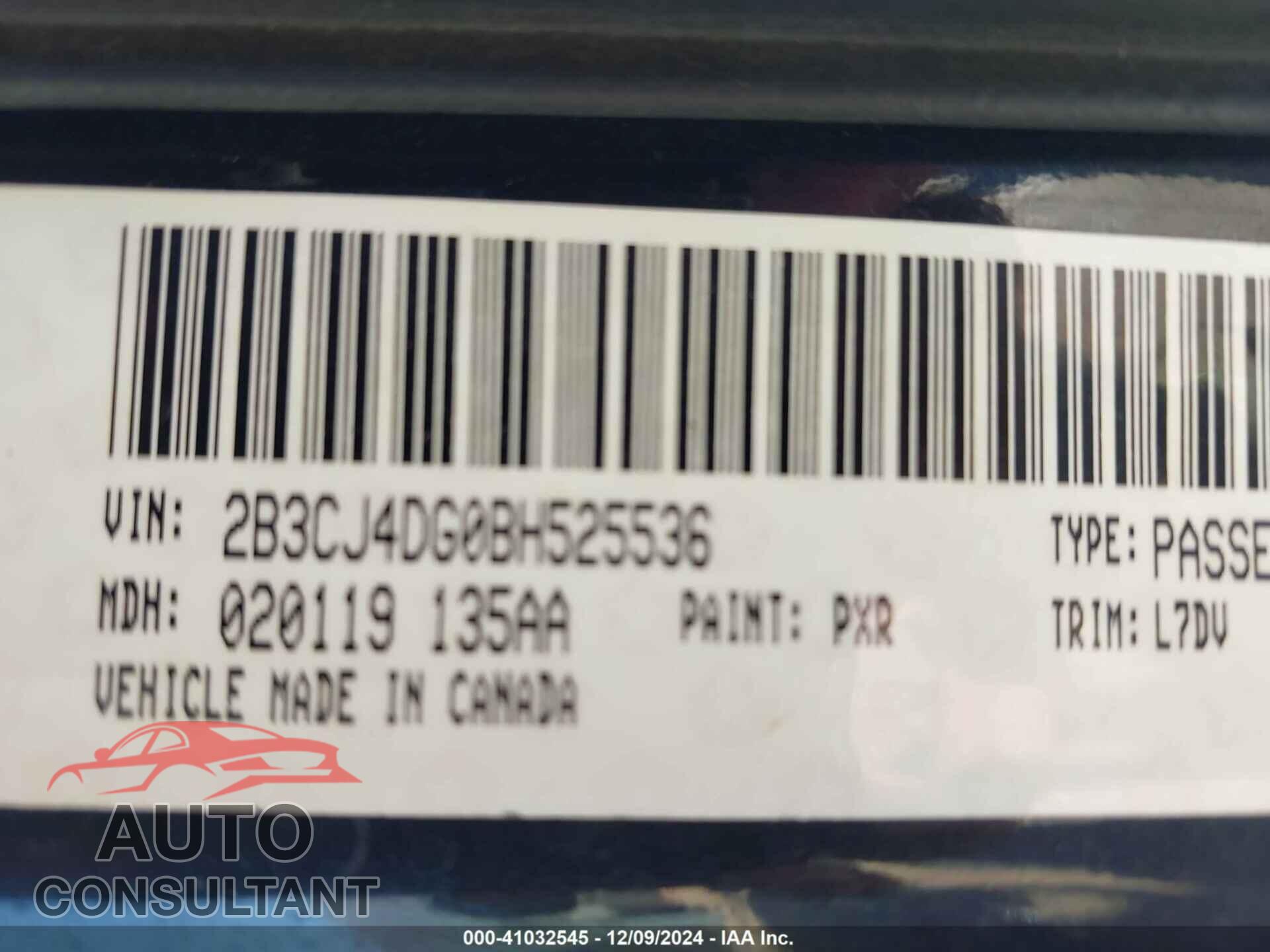 DODGE CHALLENGER 2011 - 2B3CJ4DG0BH525536