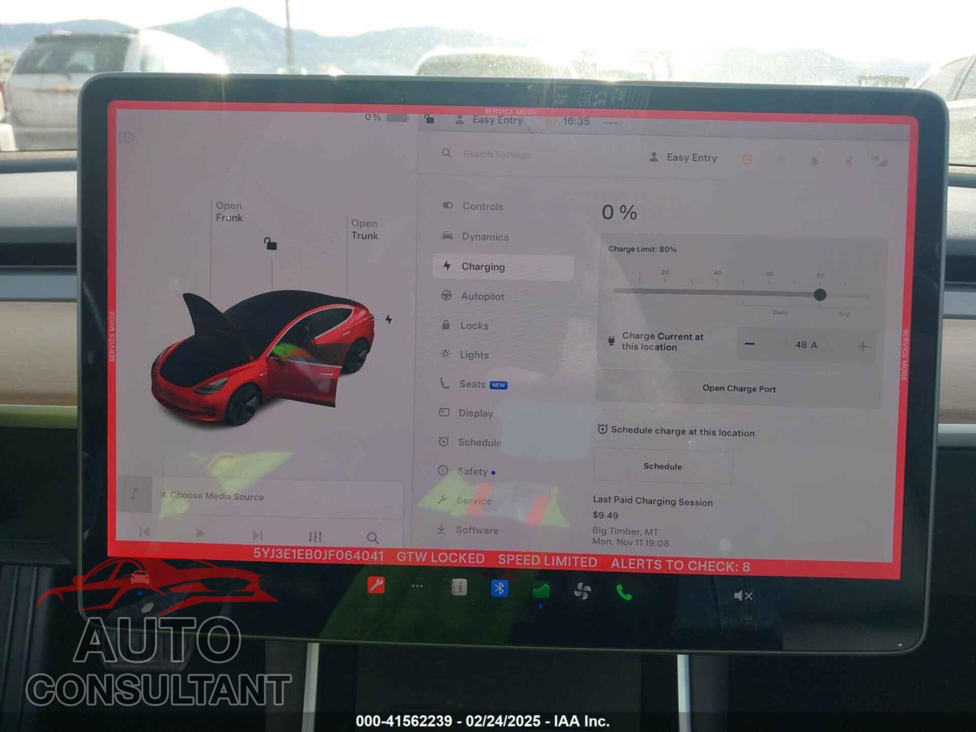 TESLA MODEL 3 2018 - 5YJ3E1EB0JF064041