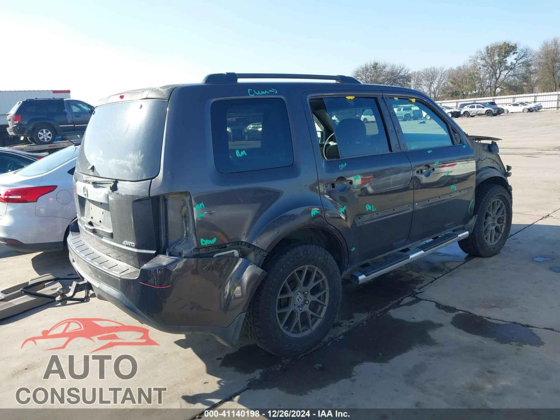 HONDA PILOT 2012 - 5FNYF4H21CB007530