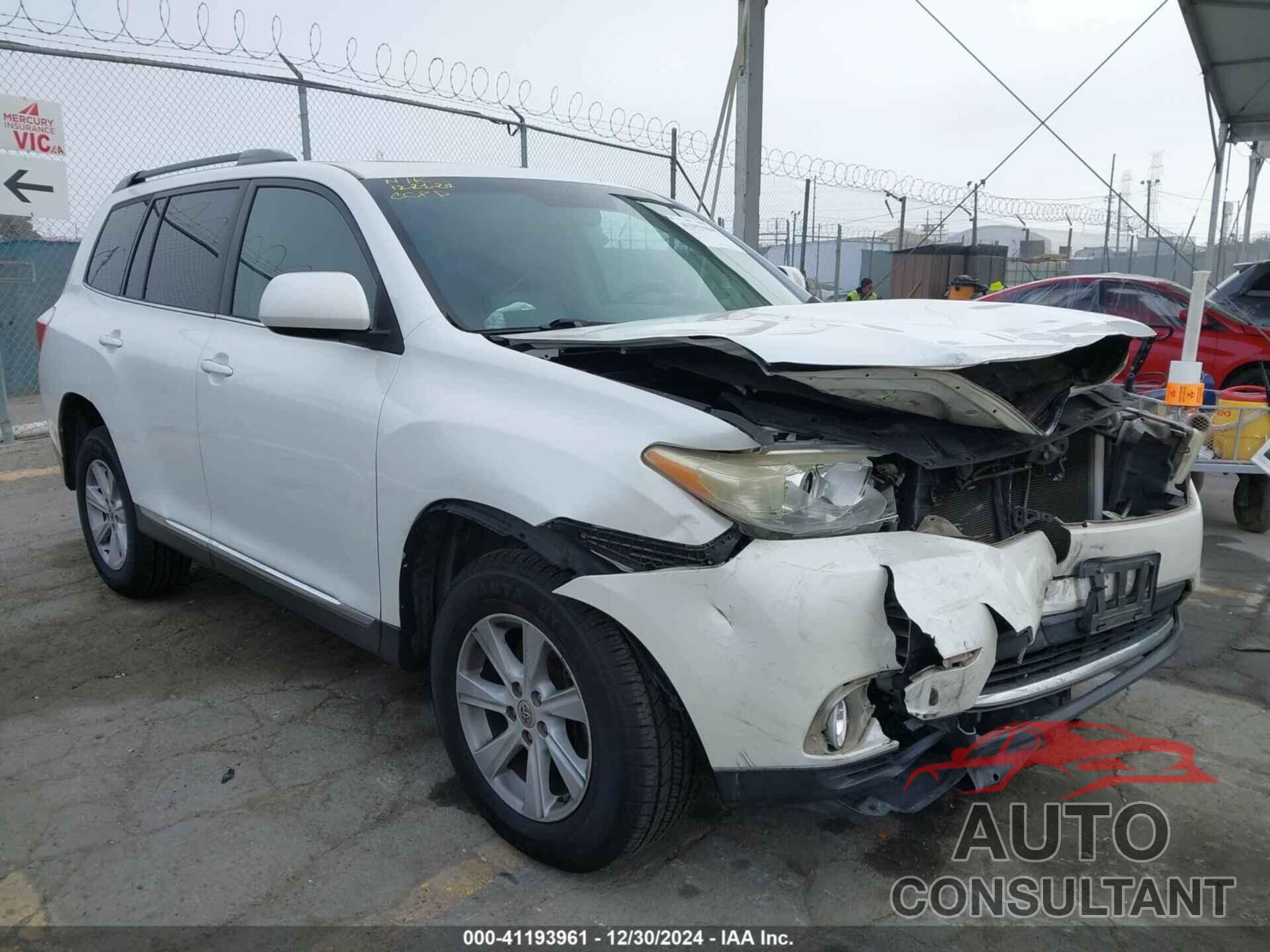 TOYOTA HIGHLANDER 2013 - 5TDZK3EH4DS108898