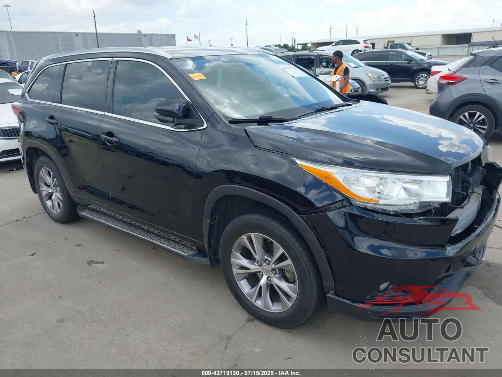 TOYOTA HIGHLANDER 2015 - 5TDJKRFH7FS086249