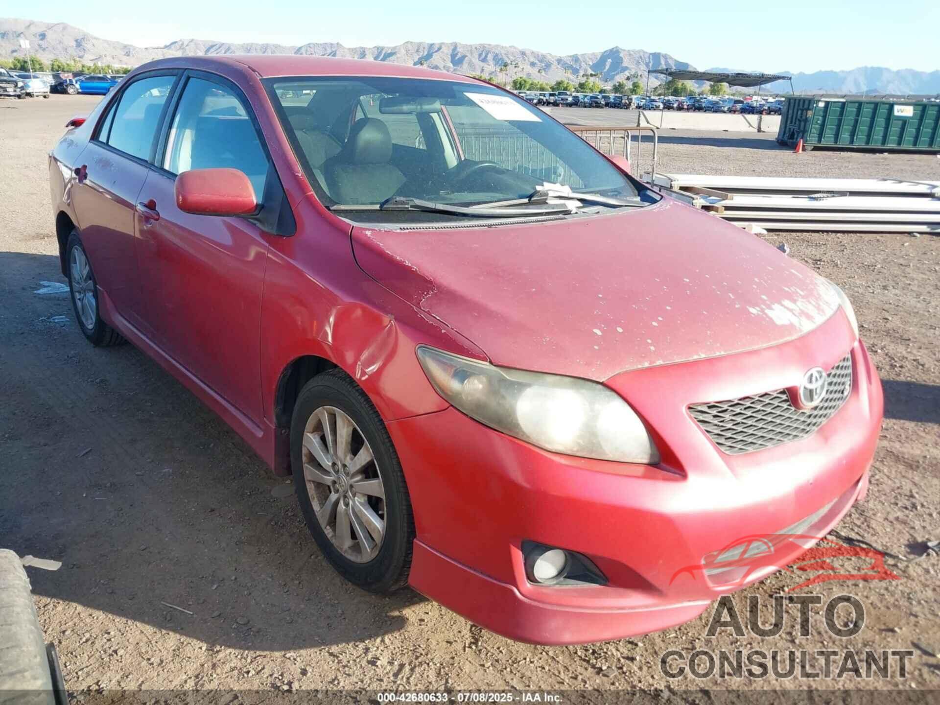 TOYOTA COROLLA 2009 - 1NXBU40E29Z089877