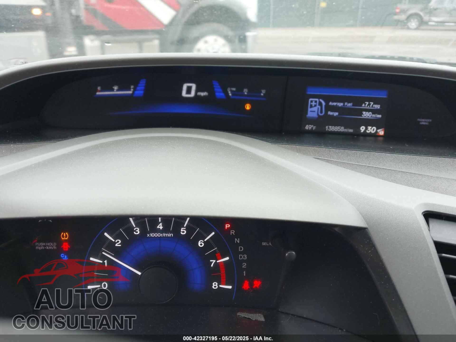 HONDA CIVIC 2012 - 19XFB2F85CE308872