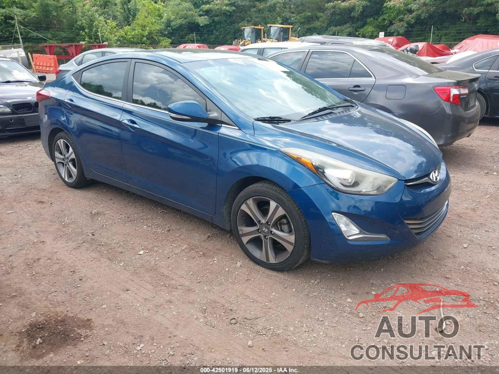 HYUNDAI ELANTRA 2014 - KMHDH4AH9EU153929
