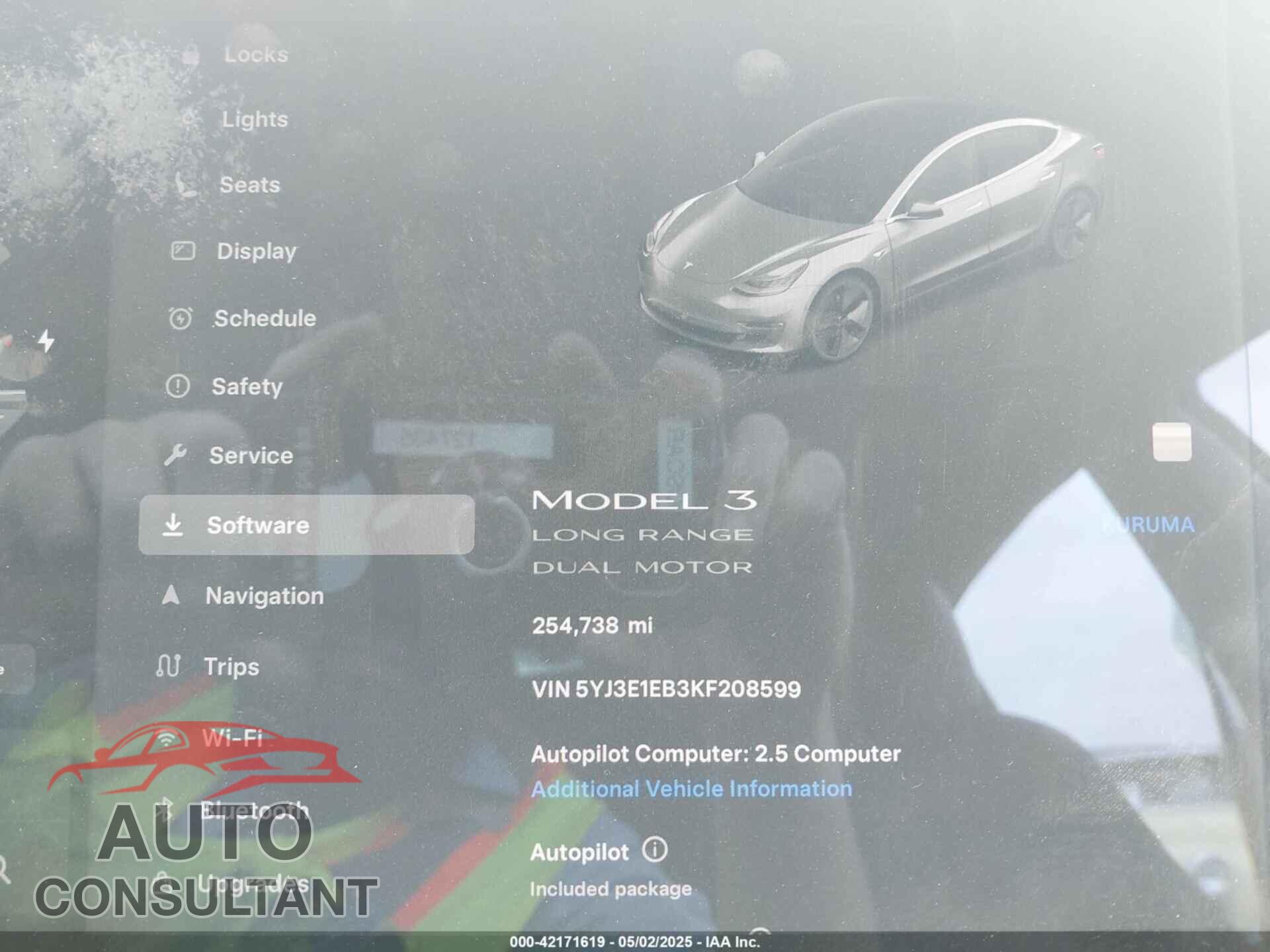 TESLA MODEL 3 2019 - 5YJ3E1EBBKF208599