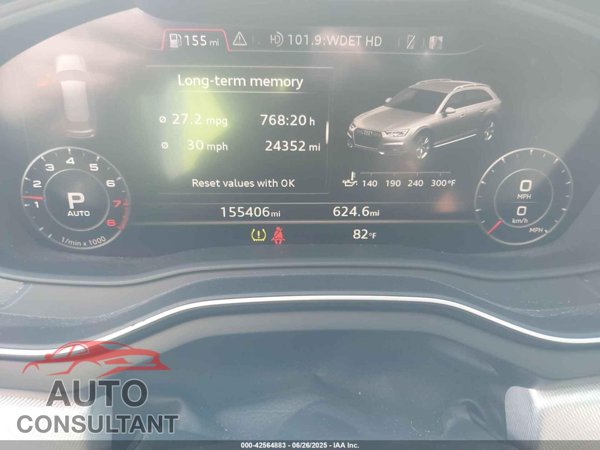 AUDI A4 ALLROAD 2017 - WA19NAF49HA042675