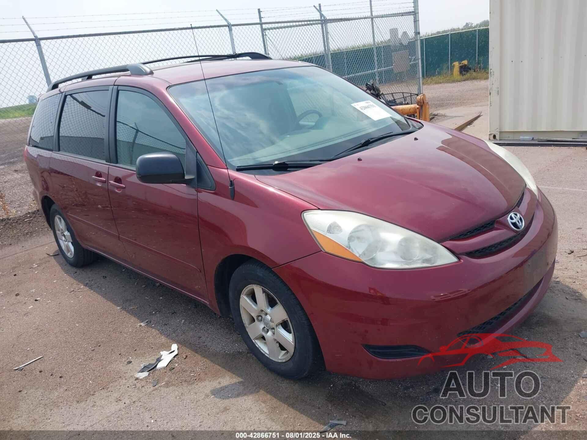 TOYOTA SIENNA 2009 - 5TDZK23C09S236550