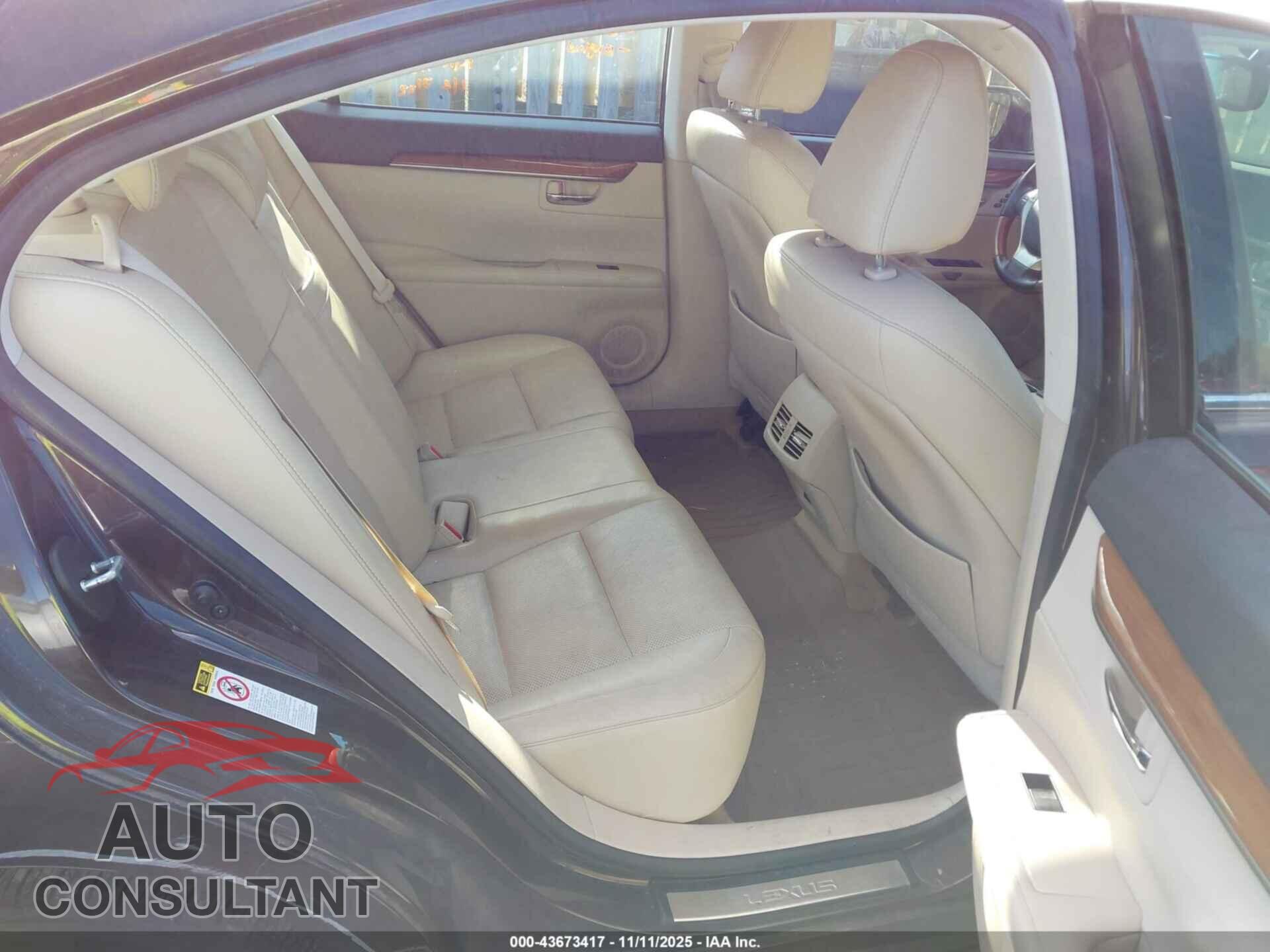 LEXUS ES 300H 2013 - JTHBW1GG7D2002367