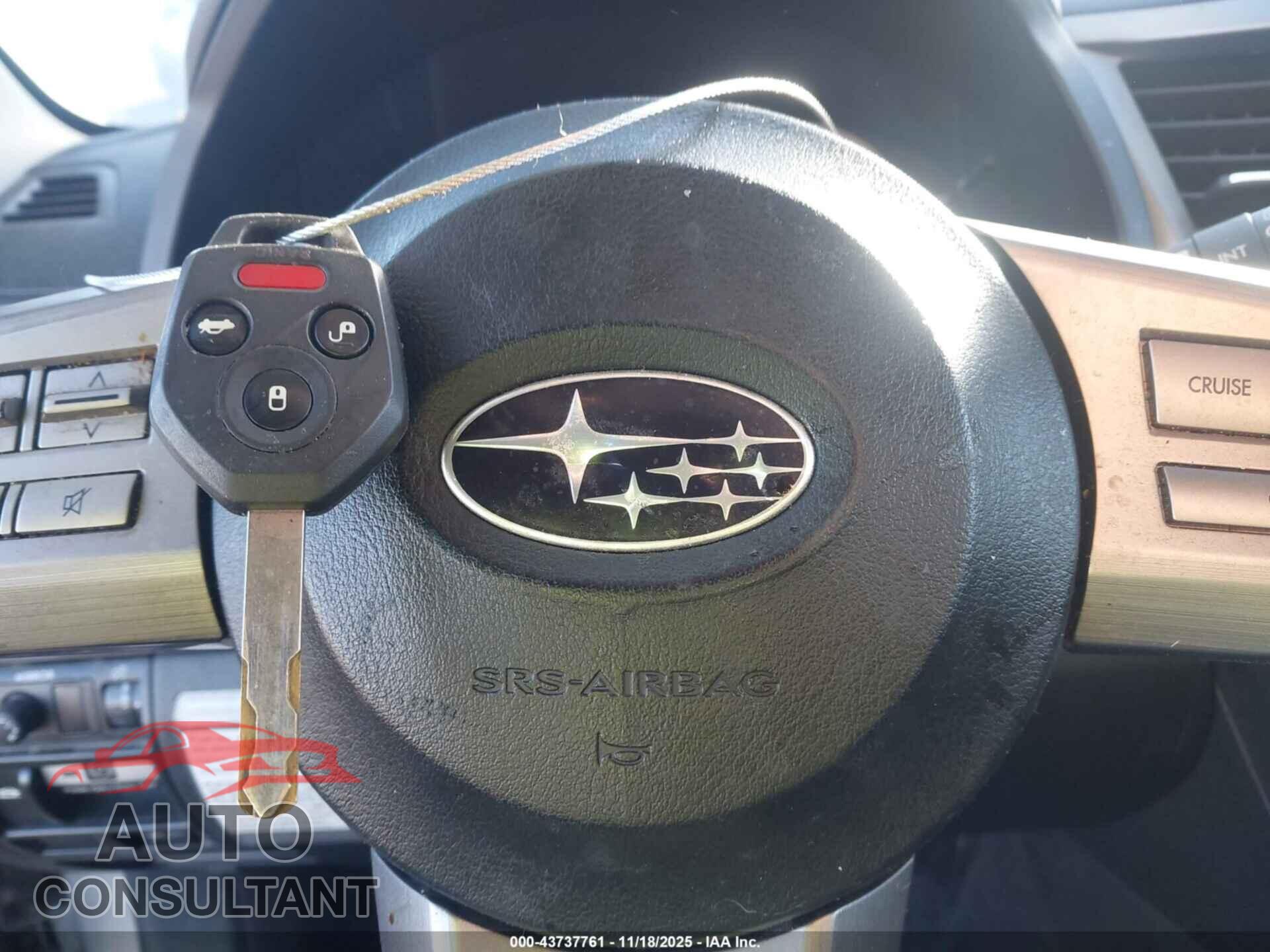 SUBARU OUTBACK 2011 - 4S4BRBGC3B3398280