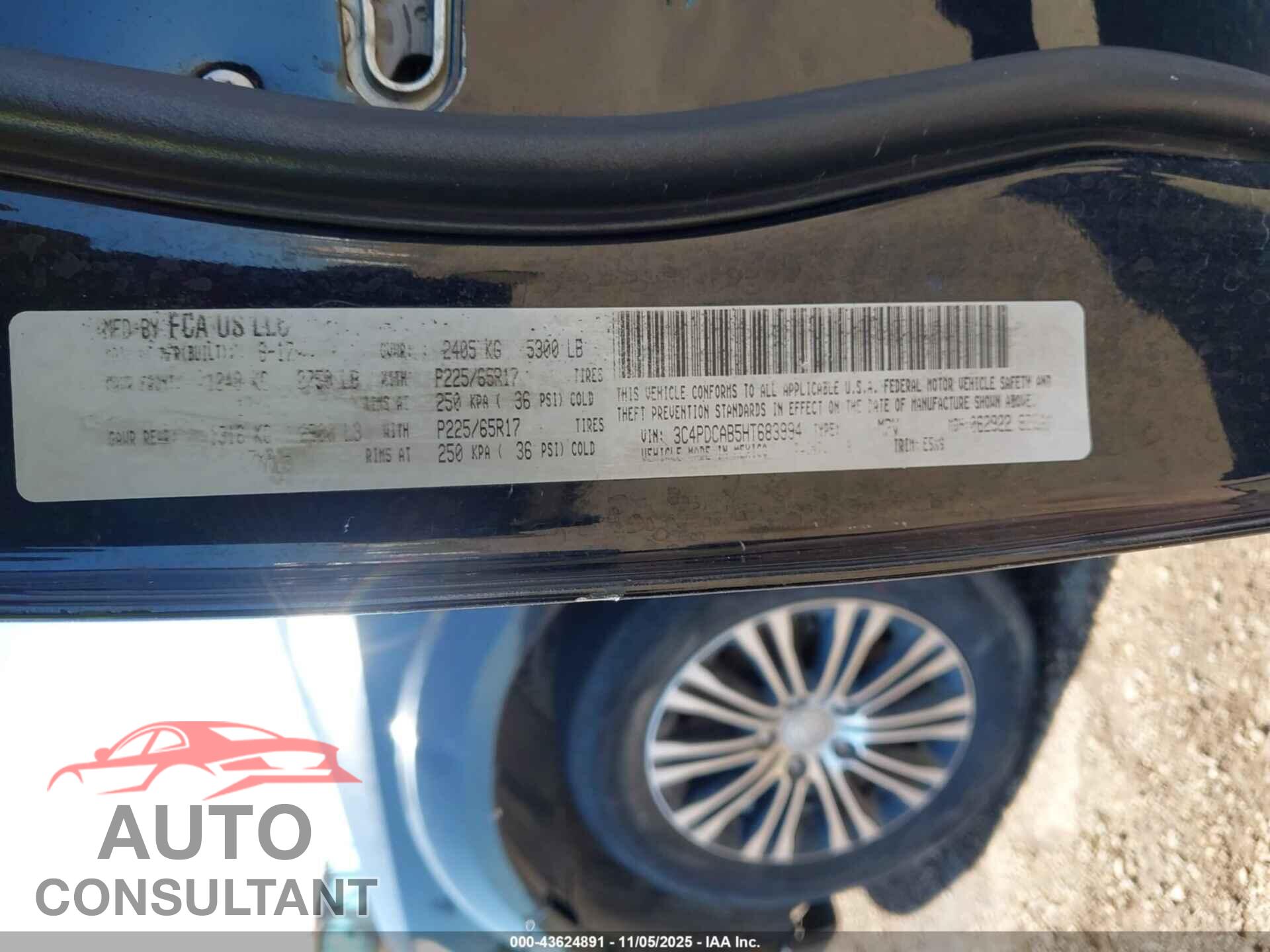 DODGE JOURNEY 2017 - 3C4PDCAB5HT683994