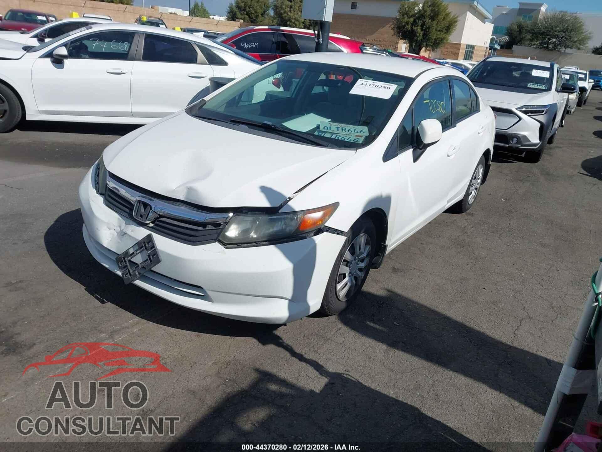 HONDA CIVIC 2012 - 19XFB2F53CE013601